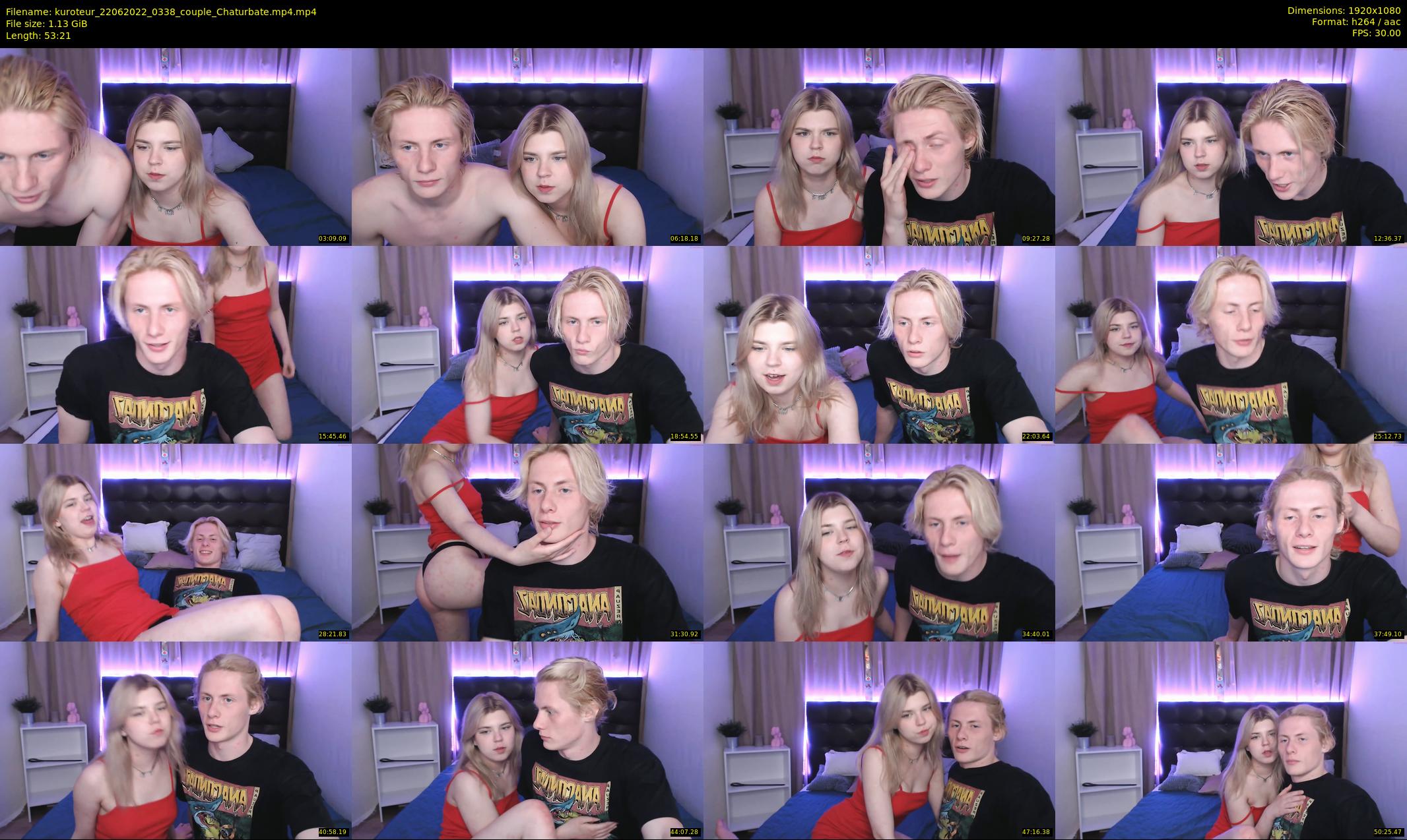 kuroteur — 54 minute Chaturbate couple cam show recording, 1080p, Jun 22, 2022
