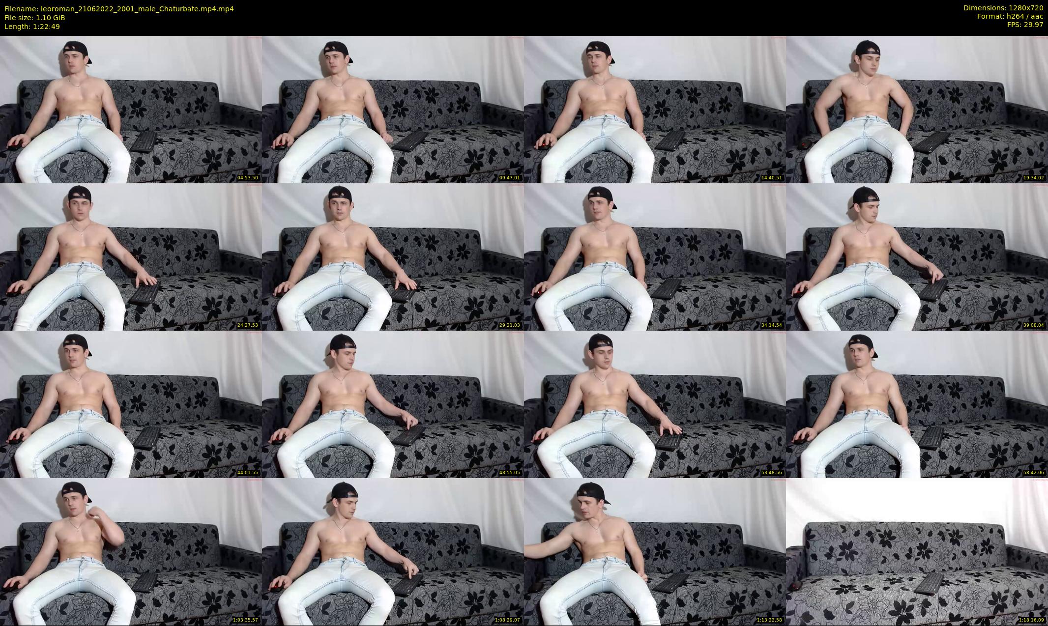 leoroman — 83 minute Chaturbate male cam show recording, 720p, Jun 21, 2022