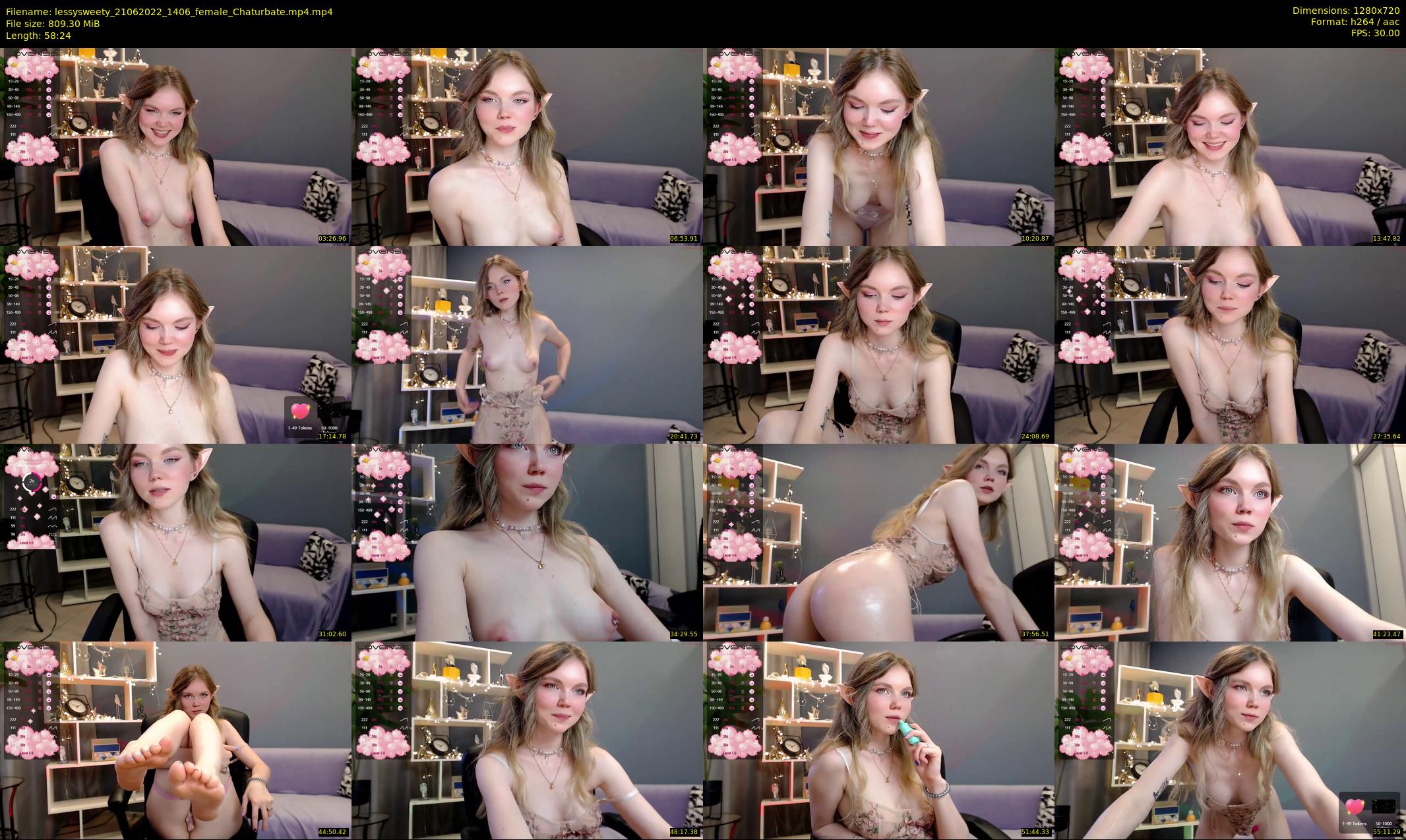 lessysweety — 59 minute Chaturbate female cam show recording, 720p, Jun 21, 2022
