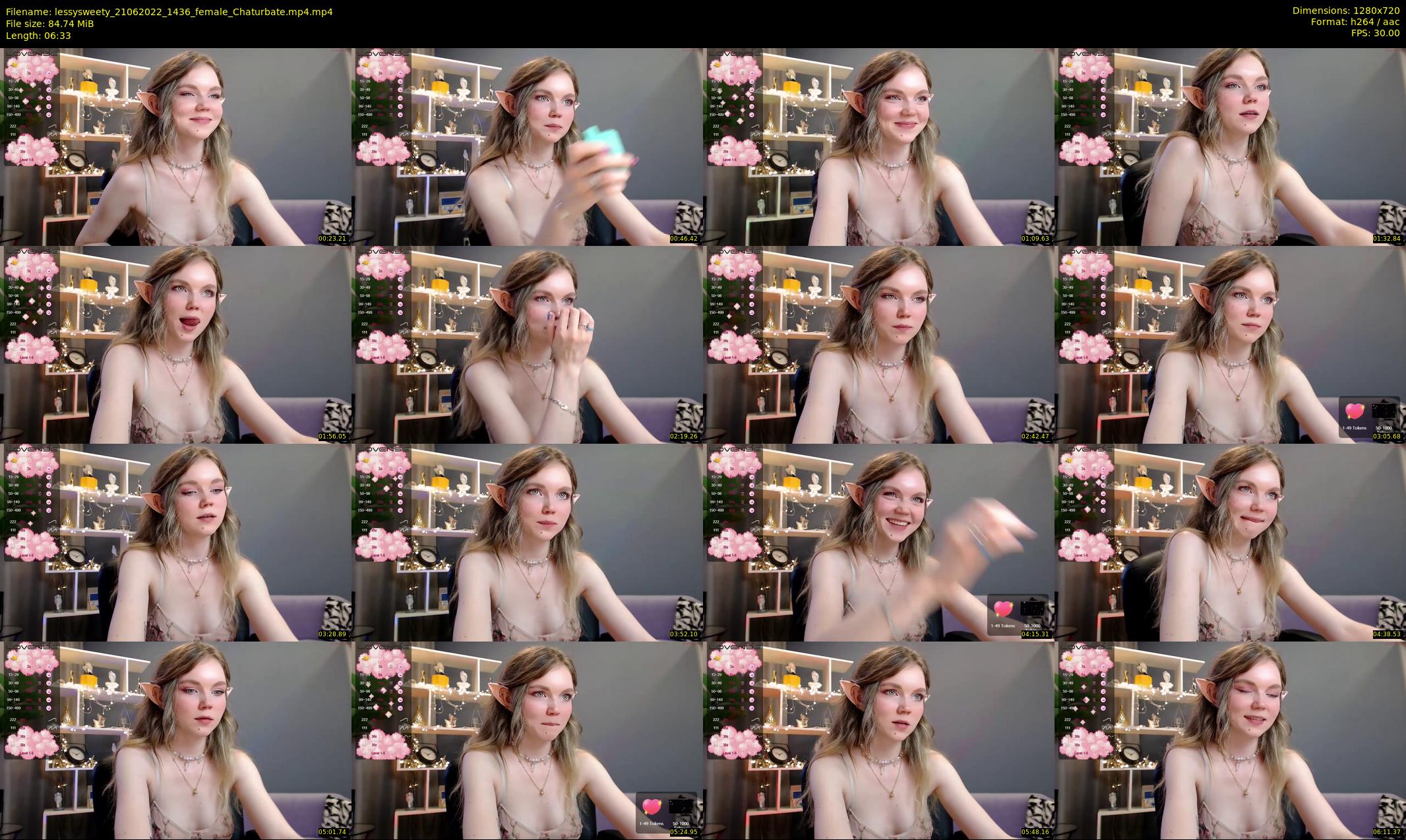 lessysweety — 7 minute Chaturbate female cam show recording, 720p, Jun 21, 2022