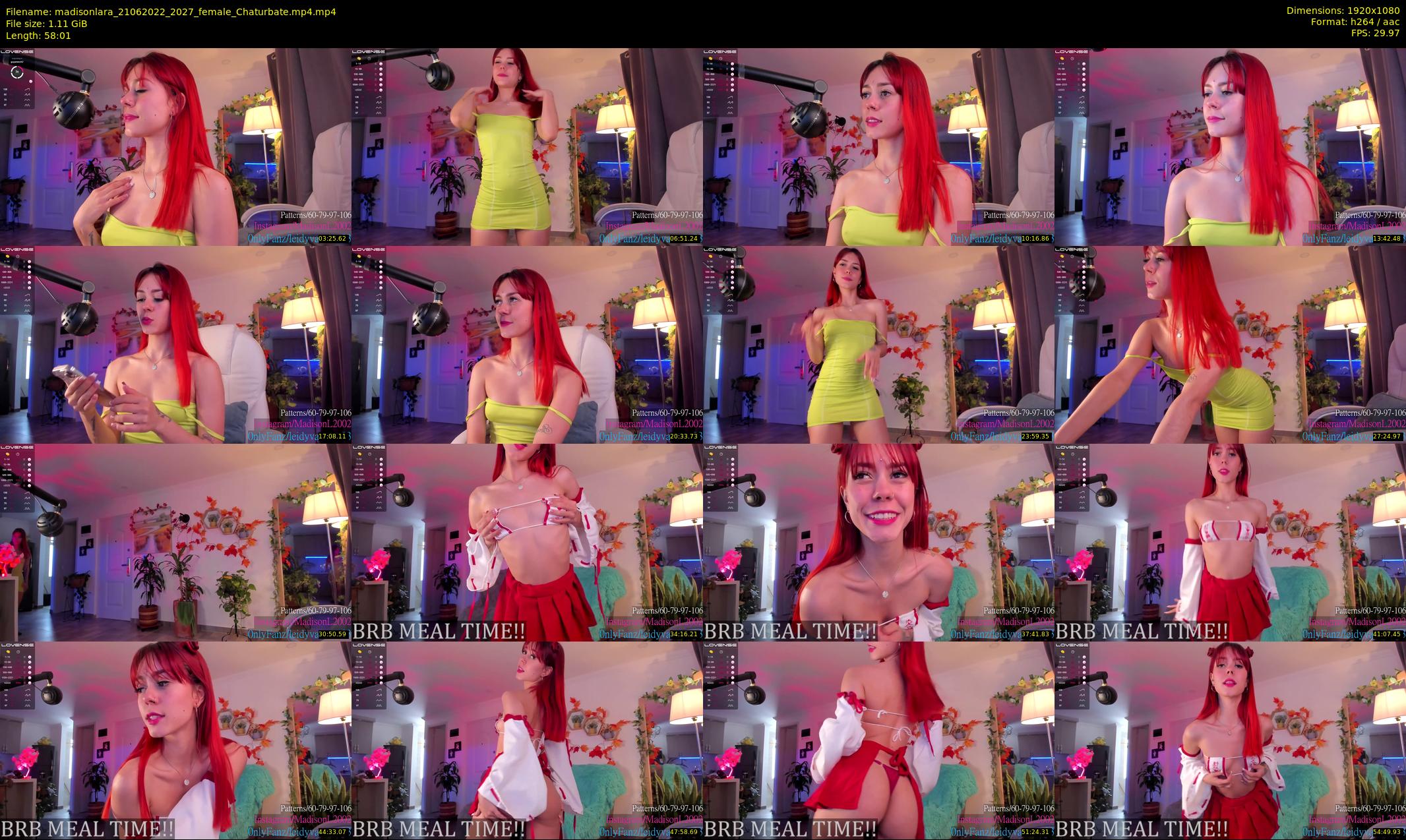 madisonlara — 59 minute Chaturbate female cam show recording, 1080p, Jun 21, 2022