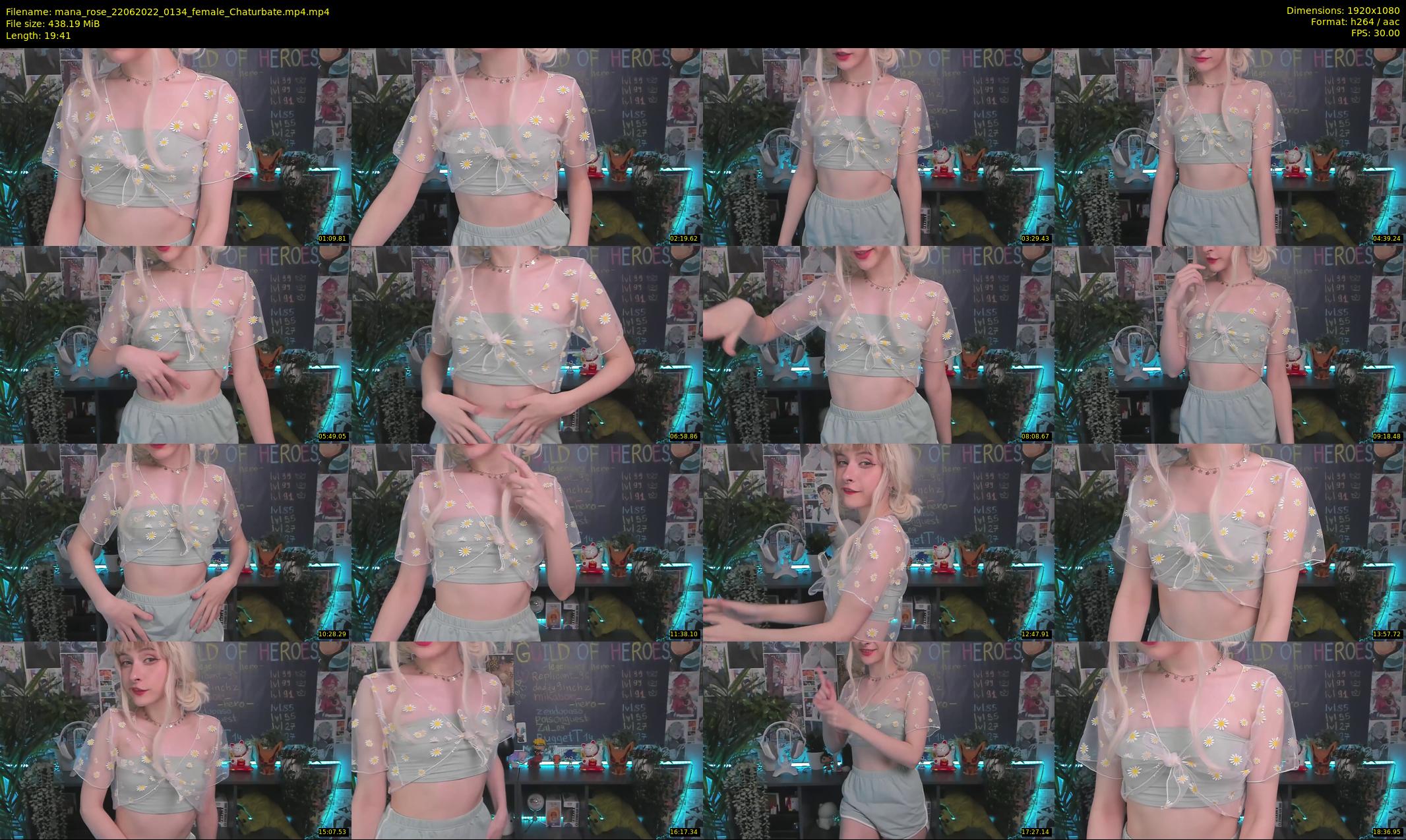 mana_rose — 20 minute Chaturbate female cam show recording, 1080p, Jun 22, 2022