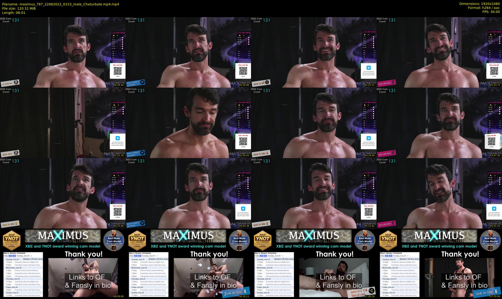 maximus_787 — 9 minute Chaturbate male cam show recording, 1080p, Jun 22, 2022