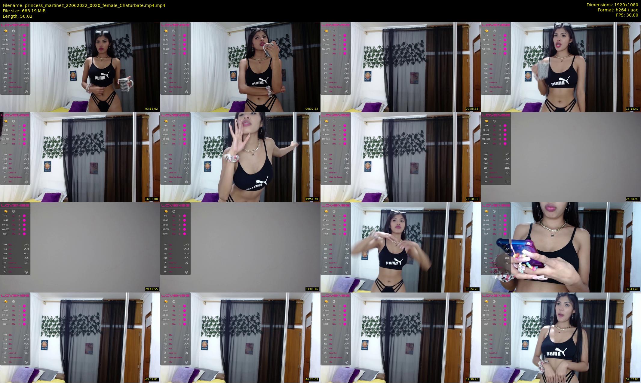 princess_martinez — 57 minute Chaturbate female cam show recording, 1080p, Jun 22, 2022