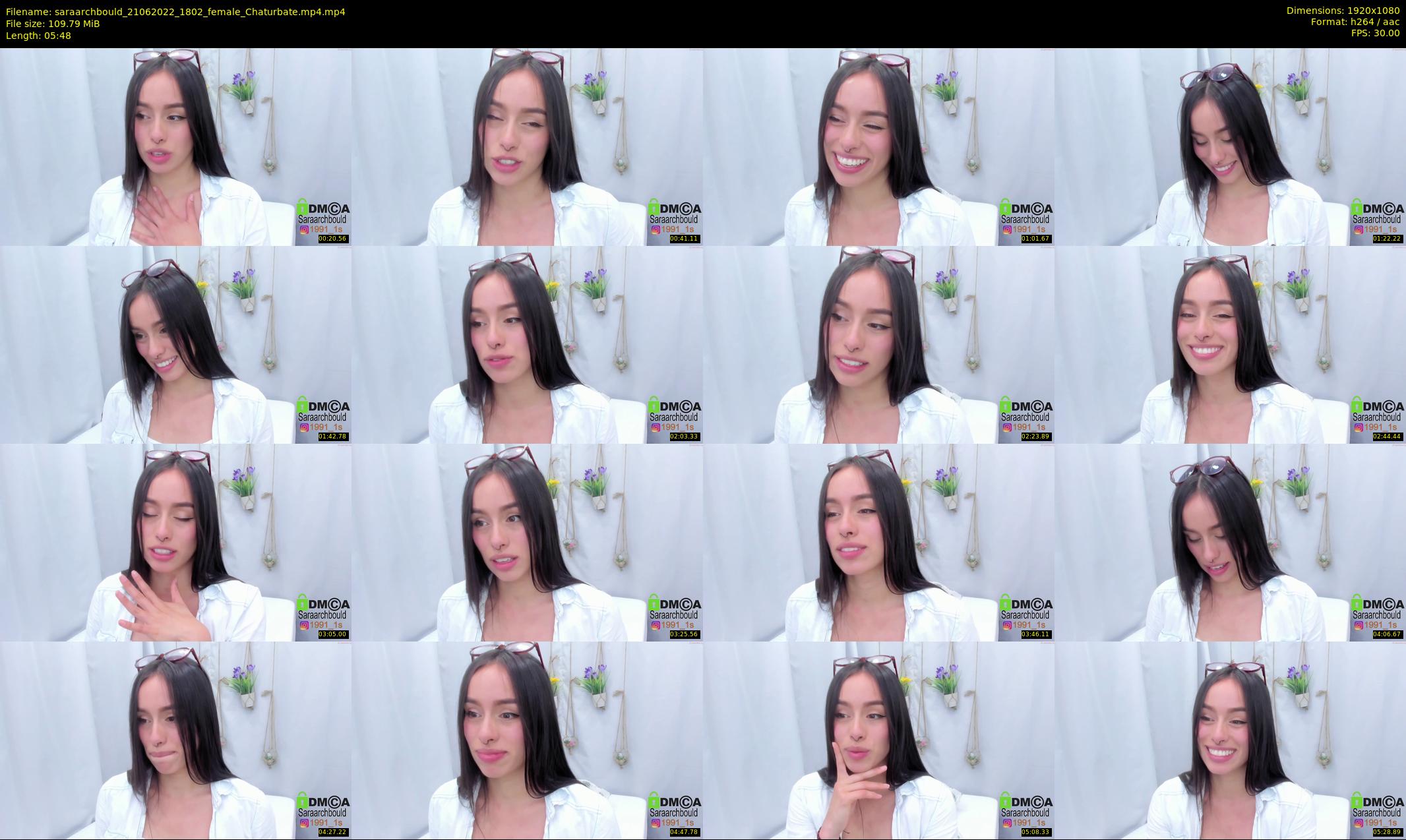 saraarchbould — 6 minute Chaturbate female cam show recording, 1080p, Jun 21, 2022