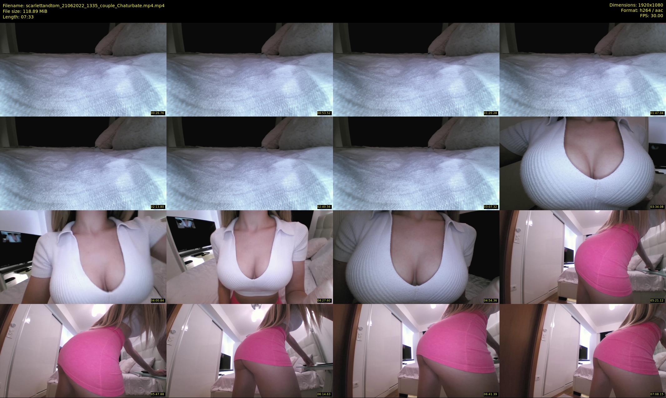 scarlettandtom — 8 minute Chaturbate couple cam show recording, 1080p, Jun 21, 2022