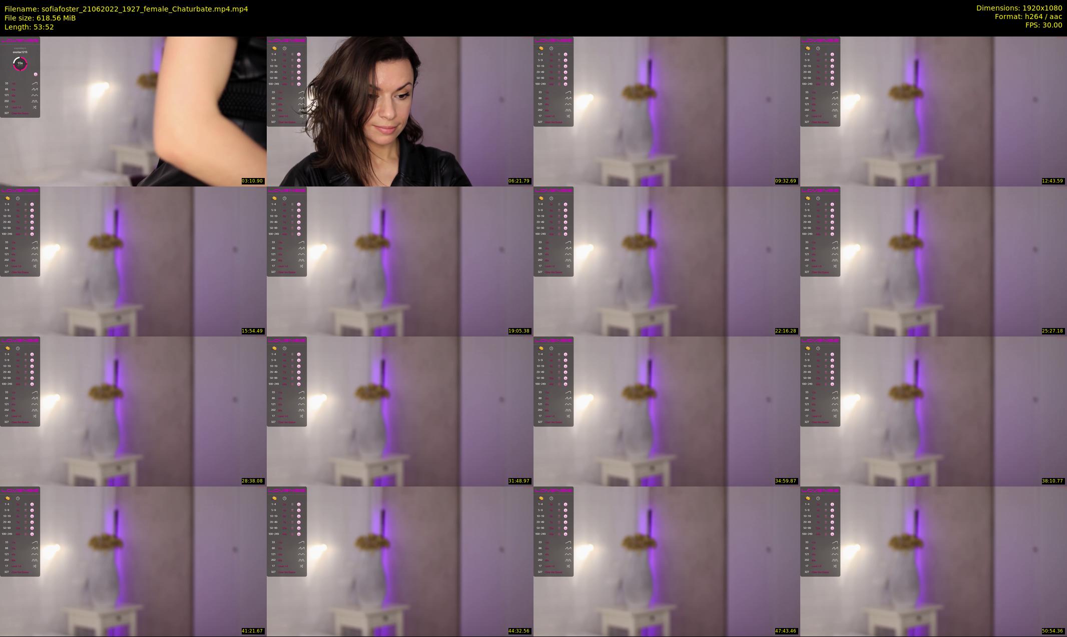 sofiafoster — 54 minute Chaturbate female cam show recording, 1080p, Jun 21, 2022