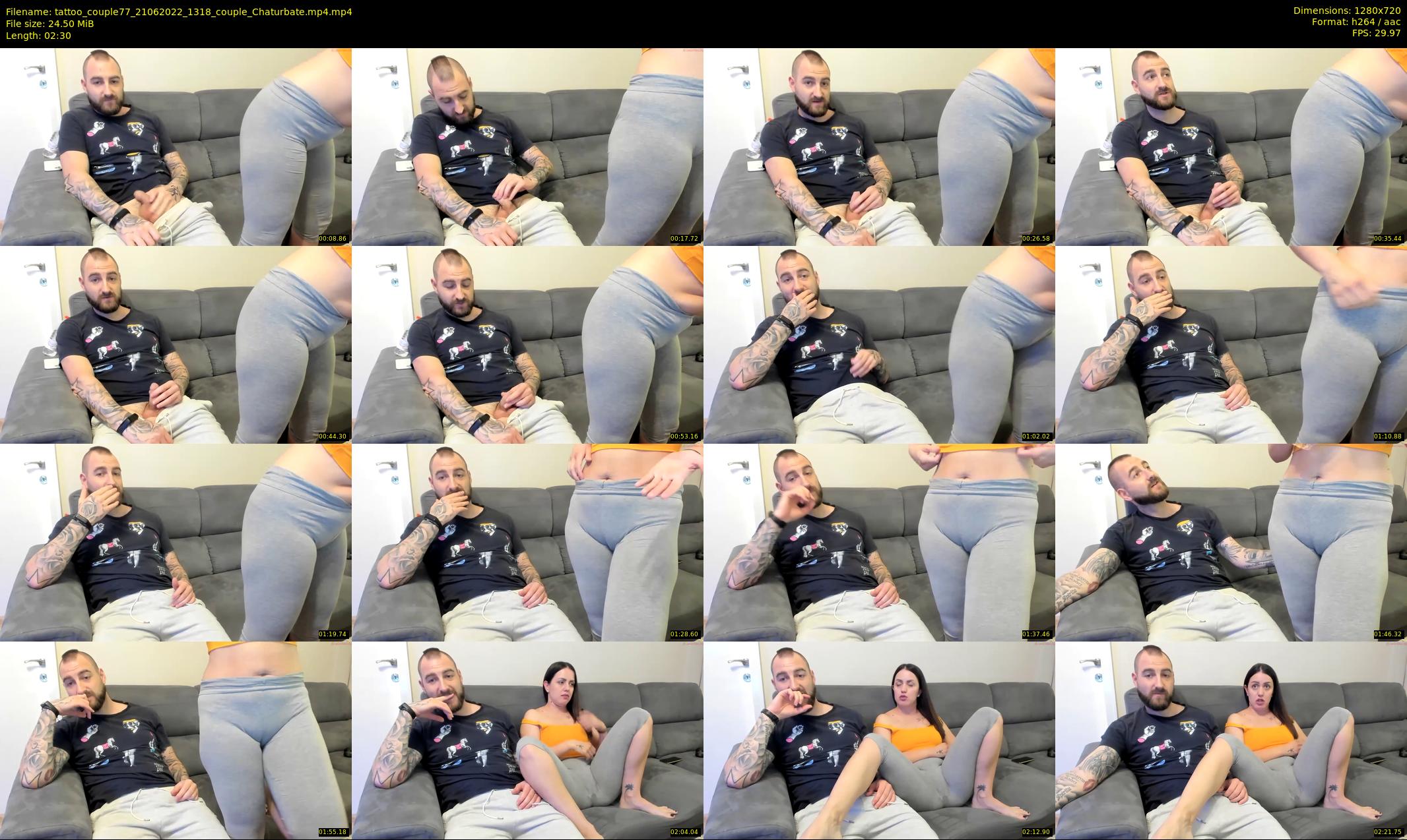 tattoo_couple77 — 3 minute Chaturbate couple cam show recording, 720p, Jun 21, 2022