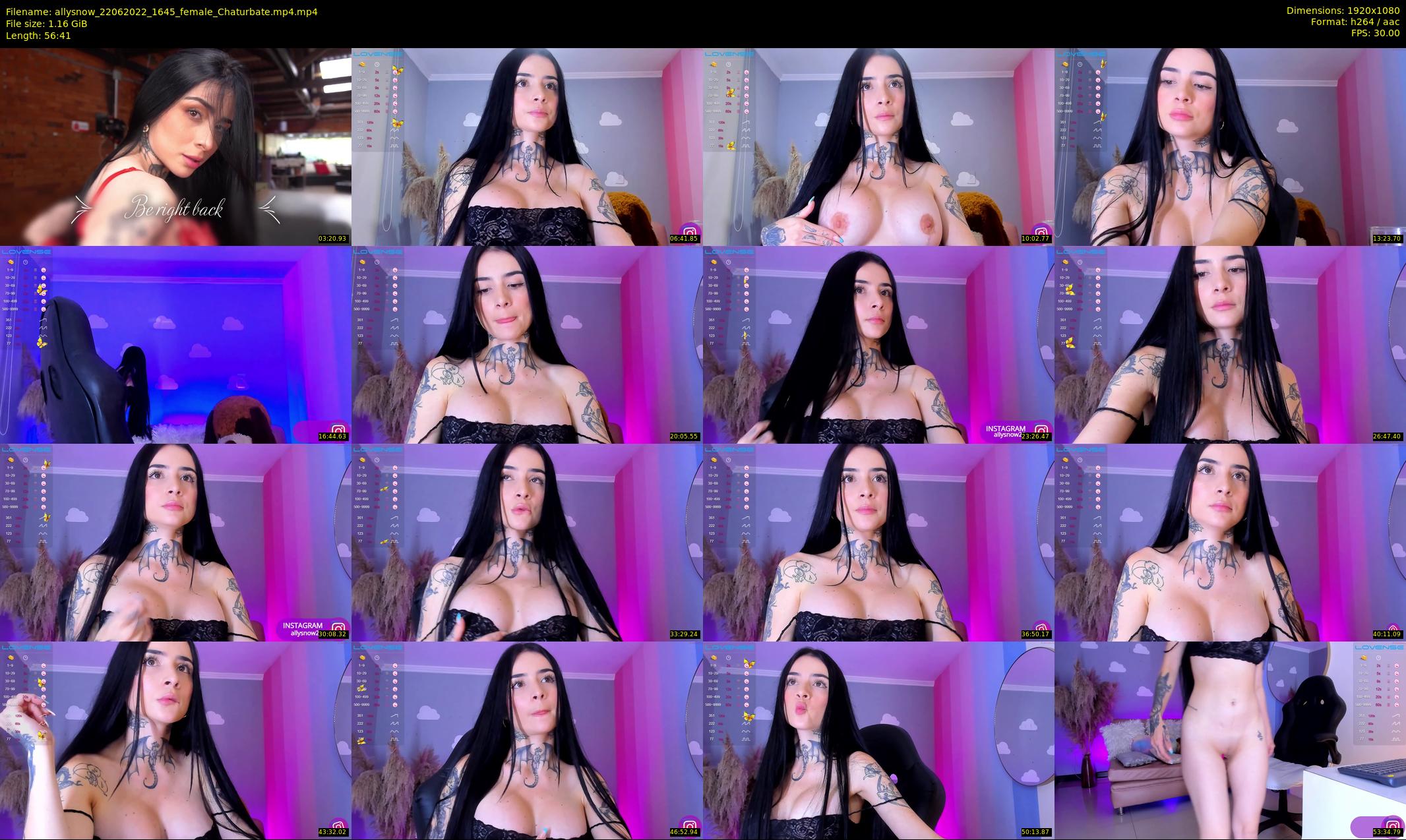 allysnow — 57 minute Chaturbate female cam show recording, 1080p, Jun 22, 2022