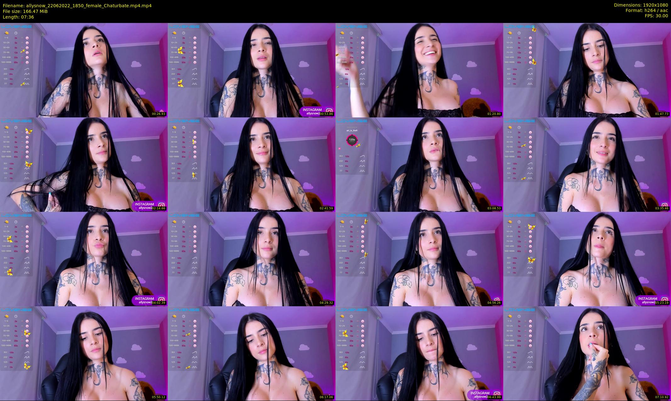 allysnow — 8 minute Chaturbate female cam show recording, 1080p, Jun 22, 2022
