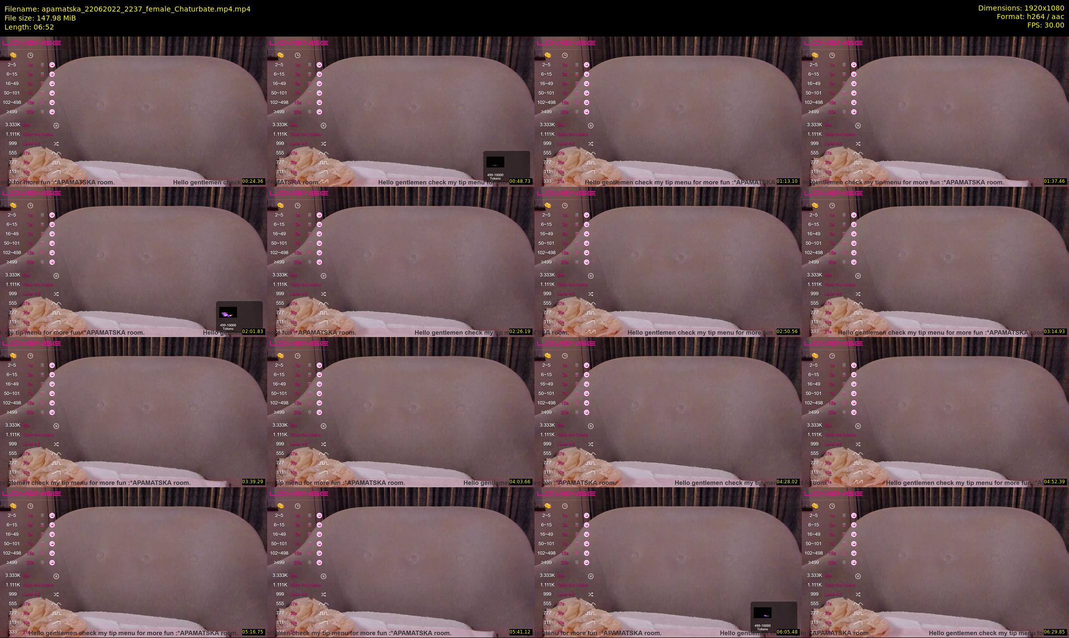 apamatska — 7 minute Chaturbate female cam show recording, 1080p, Jun 22, 2022