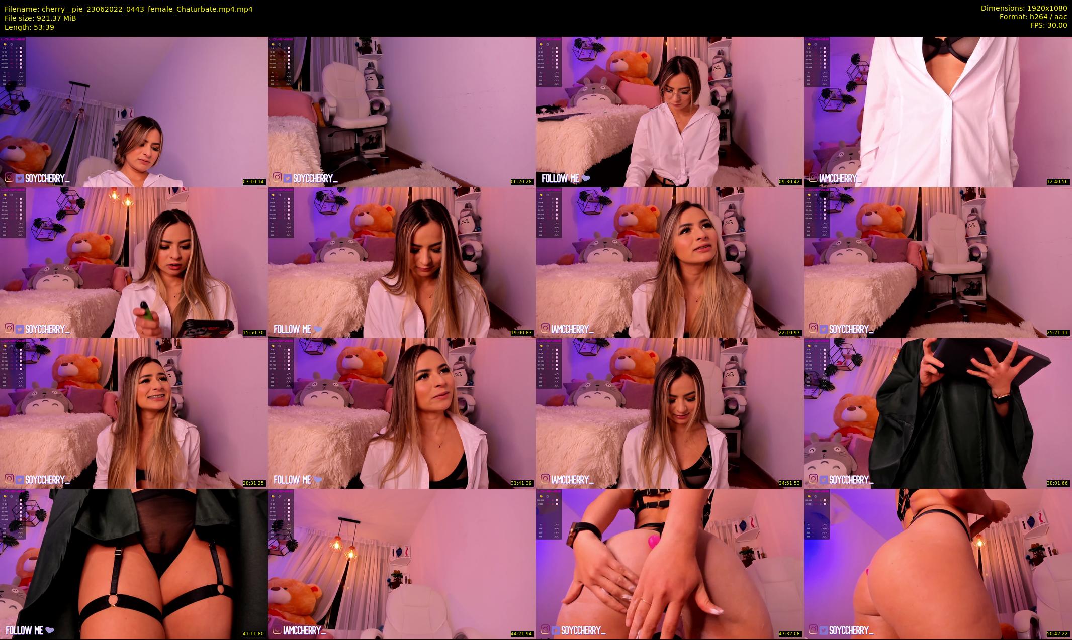 cherry__pie — 54 minute Chaturbate female cam show recording, 1080p, Jun 23, 2022