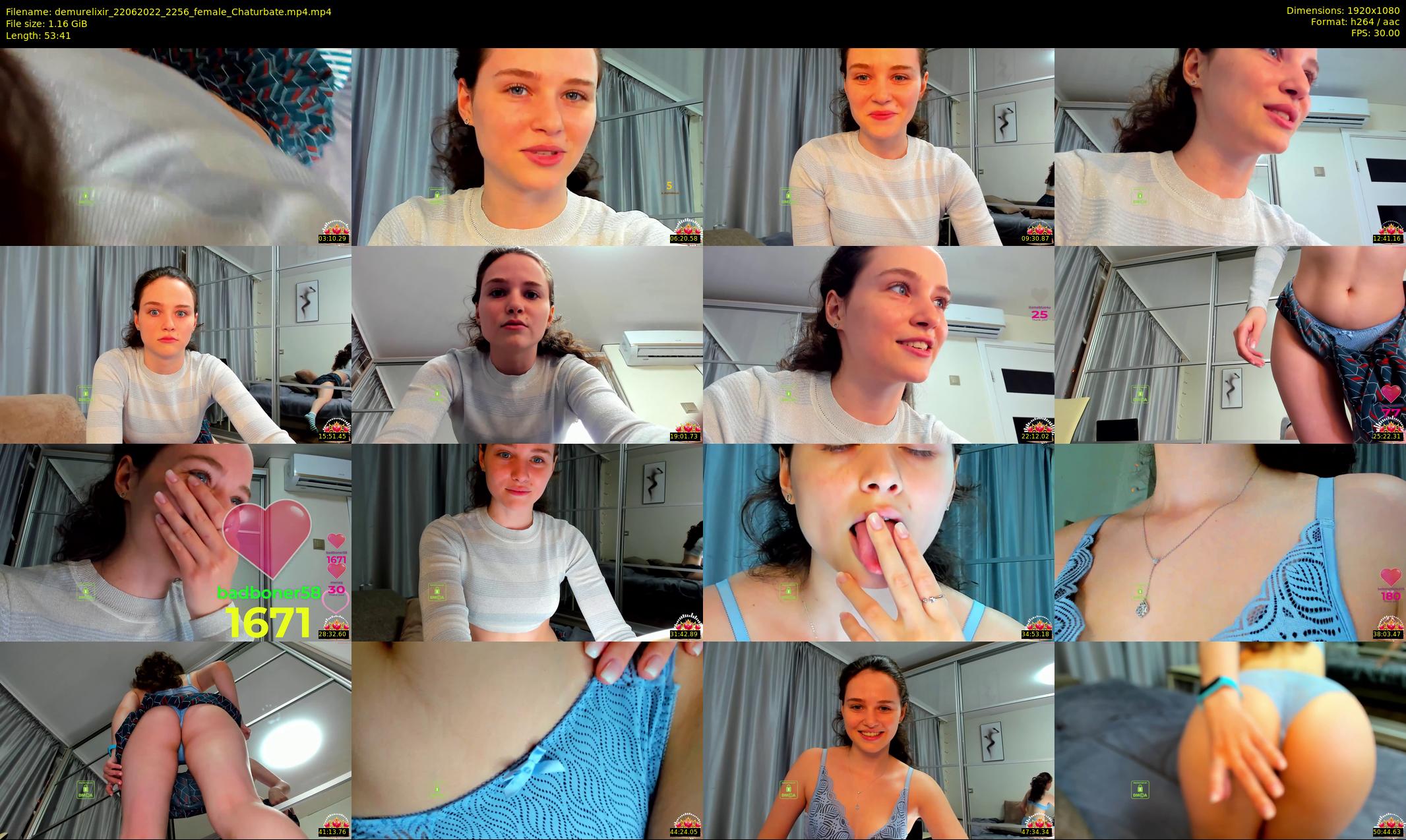 demurelixir — 54 minute Chaturbate female cam show recording, 1080p, Jun 22, 2022