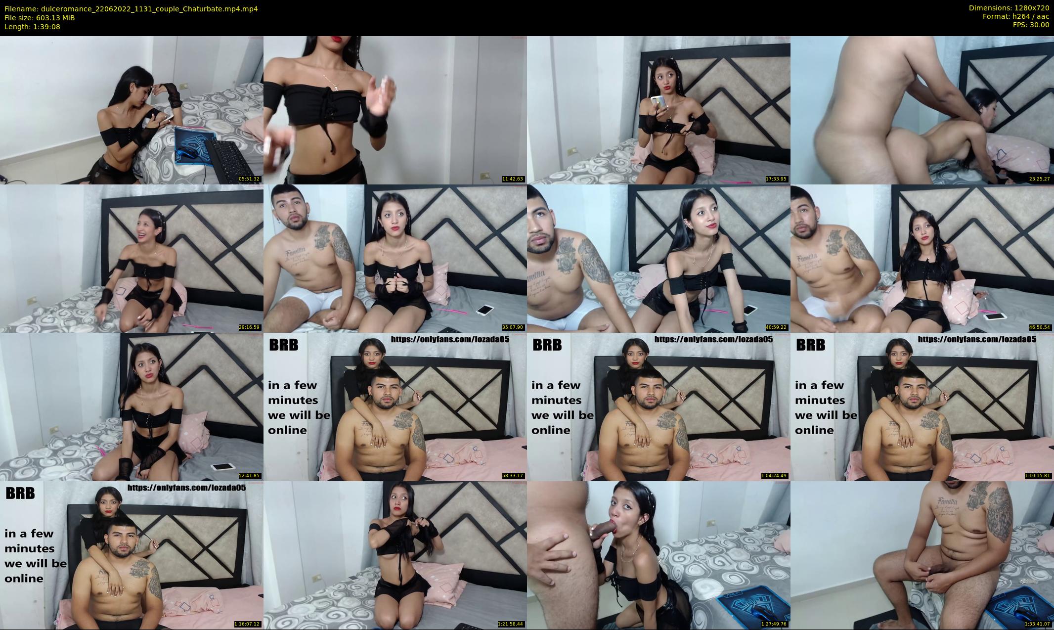 dulceromance — 100 minute Chaturbate couple cam show recording, 720p, Jun 22, 2022