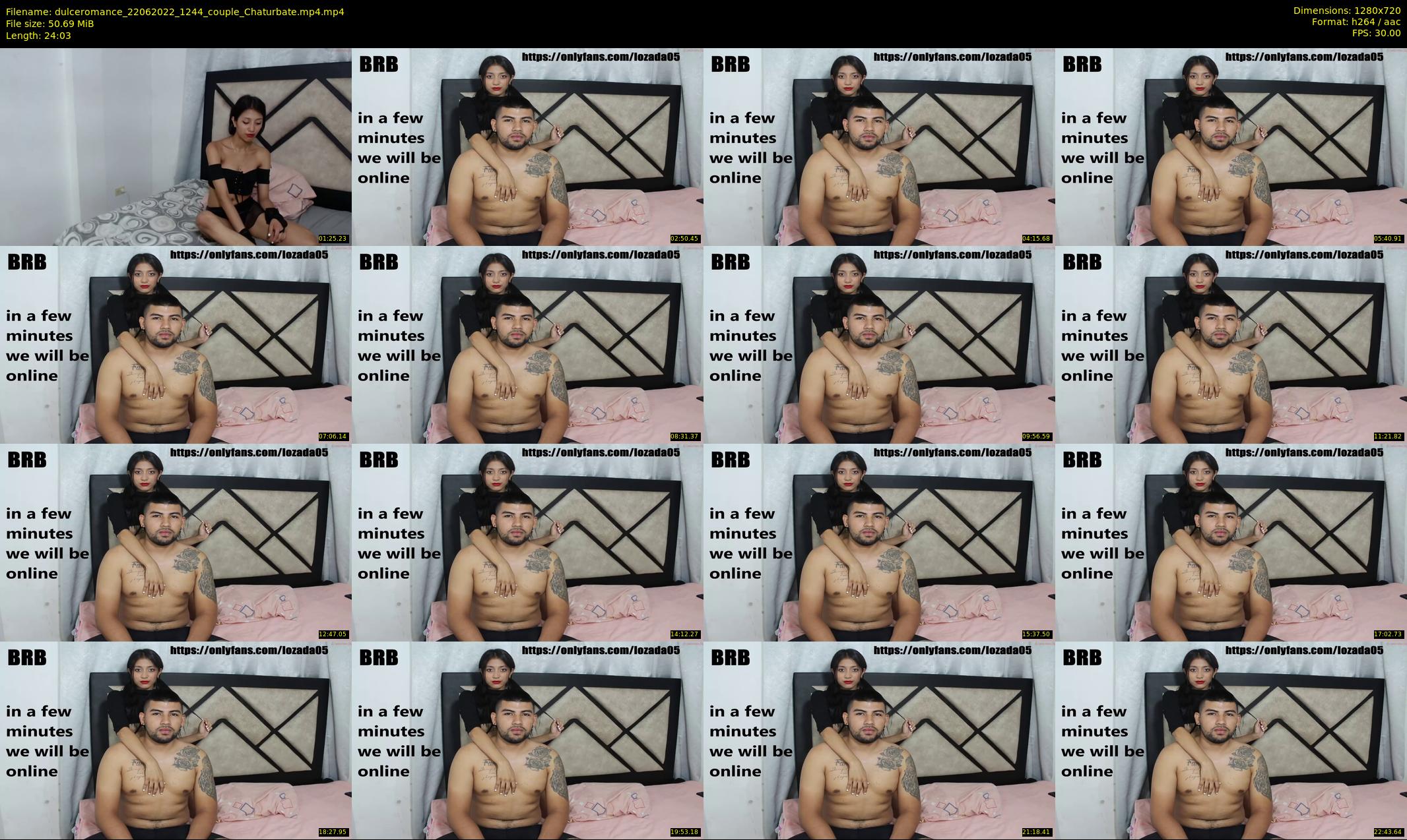 dulceromance — 25 minute Chaturbate couple cam show recording, 720p, Jun 22, 2022