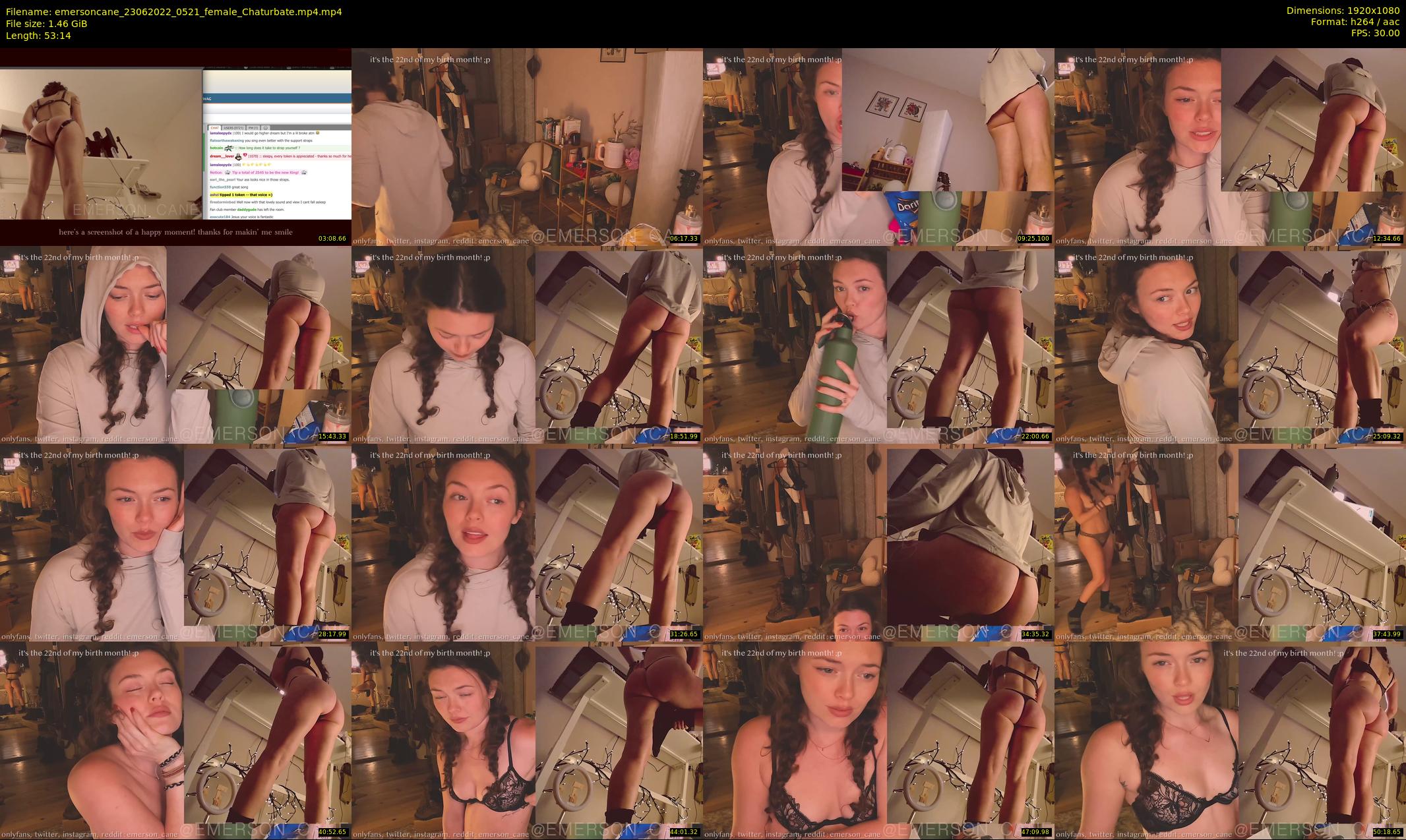 emersoncane — 54 minute Chaturbate female cam show recording, 1080p, Jun 23, 2022