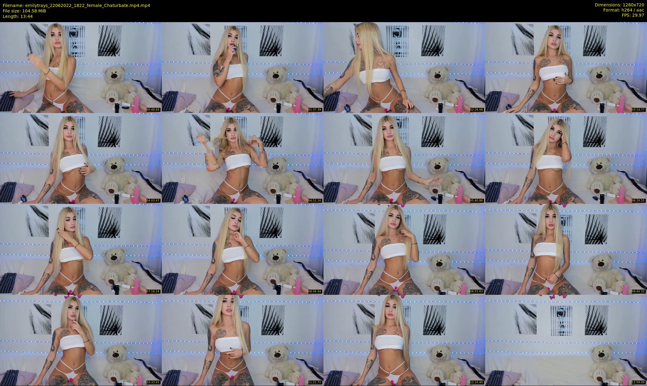 emilytrays — 14 minute Chaturbate female cam show recording, 720p, Jun 22, 2022