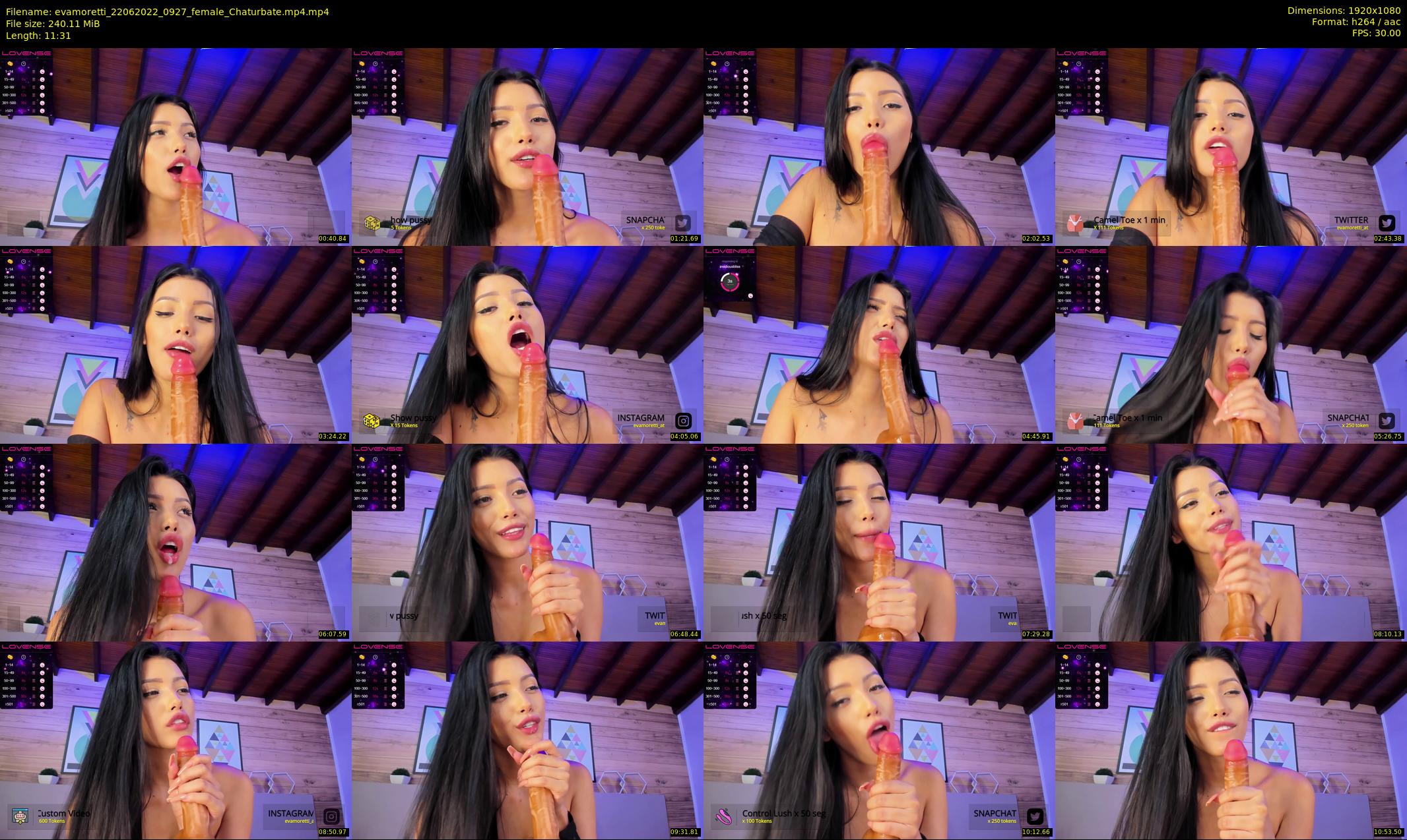 evamoretti — 12 minute Chaturbate female cam show recording, 1080p, Jun 22, 2022