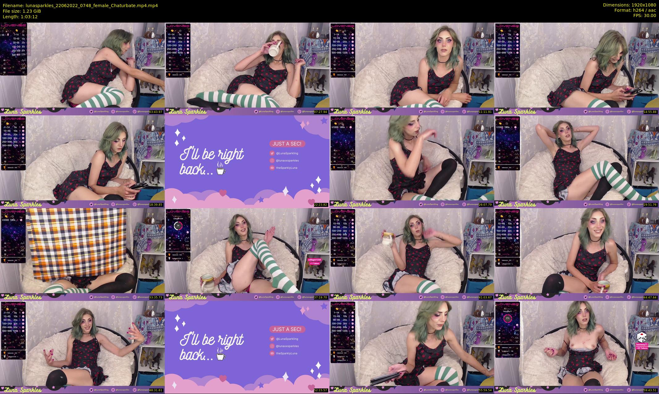 lunasparkles — 64 minute Chaturbate female cam show recording, 1080p, Jun 22, 2022