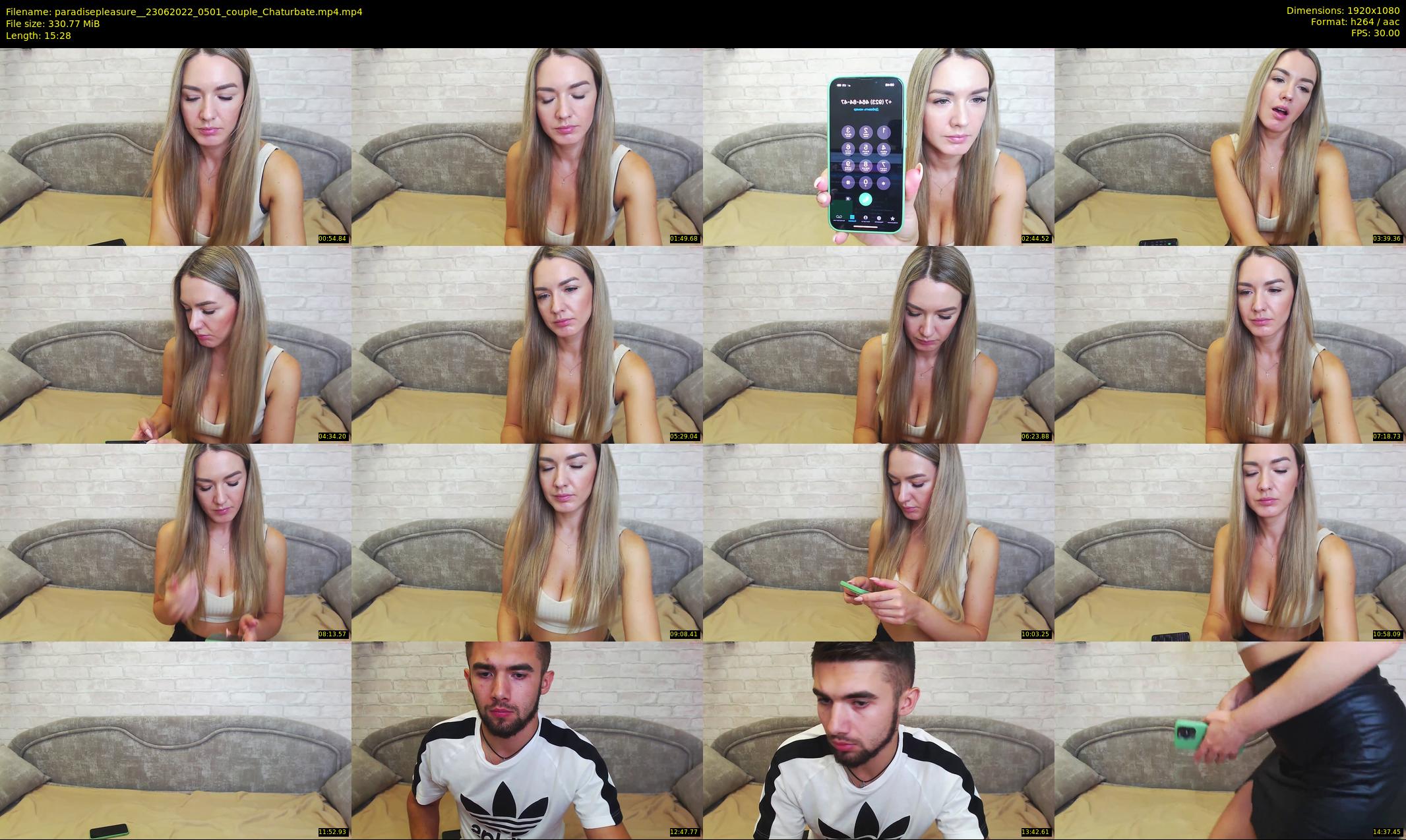 paradisepleasure_ — 16 minute Chaturbate couple cam show recording, 1080p, Jun 23, 2022