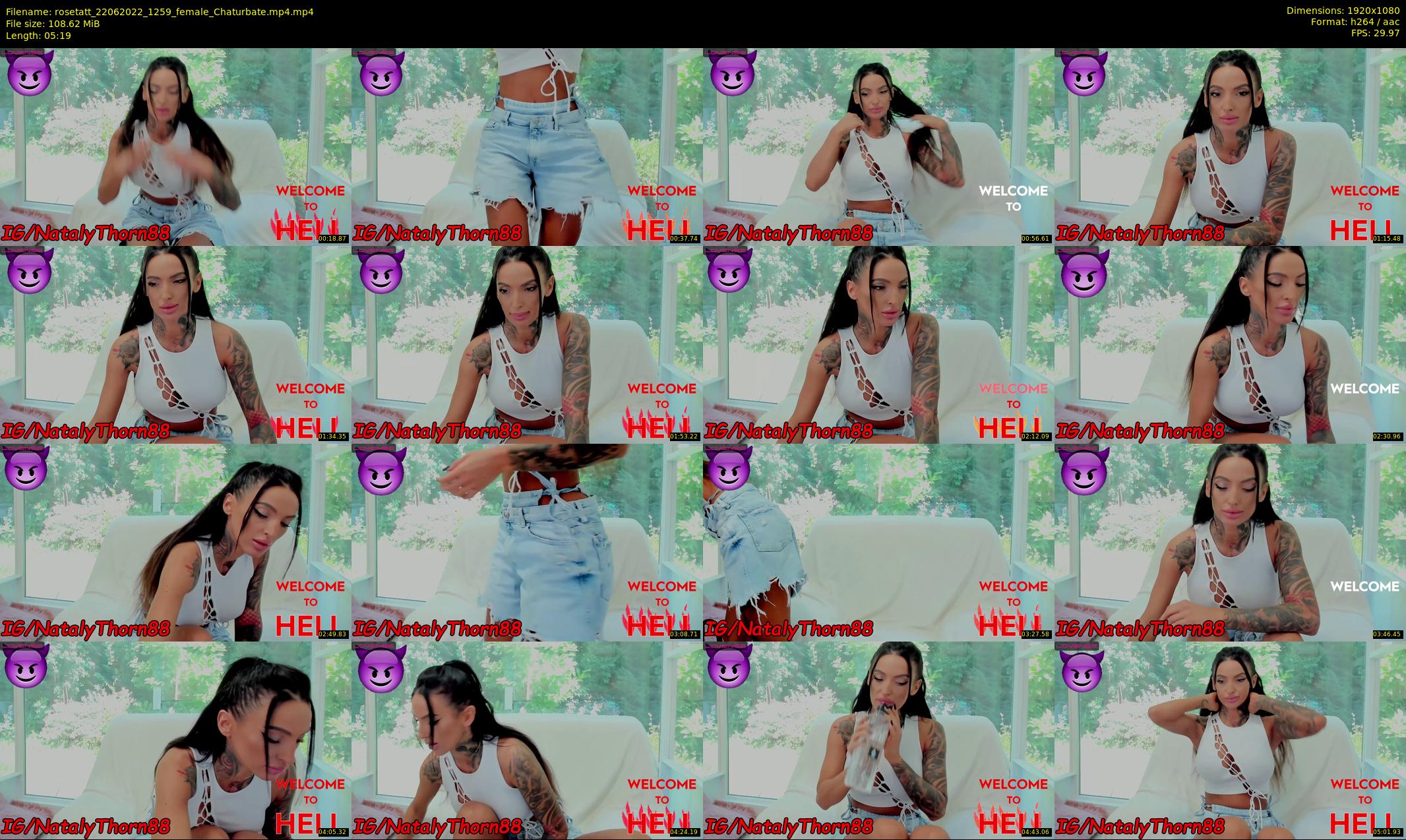 rosetatt — 6 minute Chaturbate female cam show recording, 1080p, Jun 22, 2022