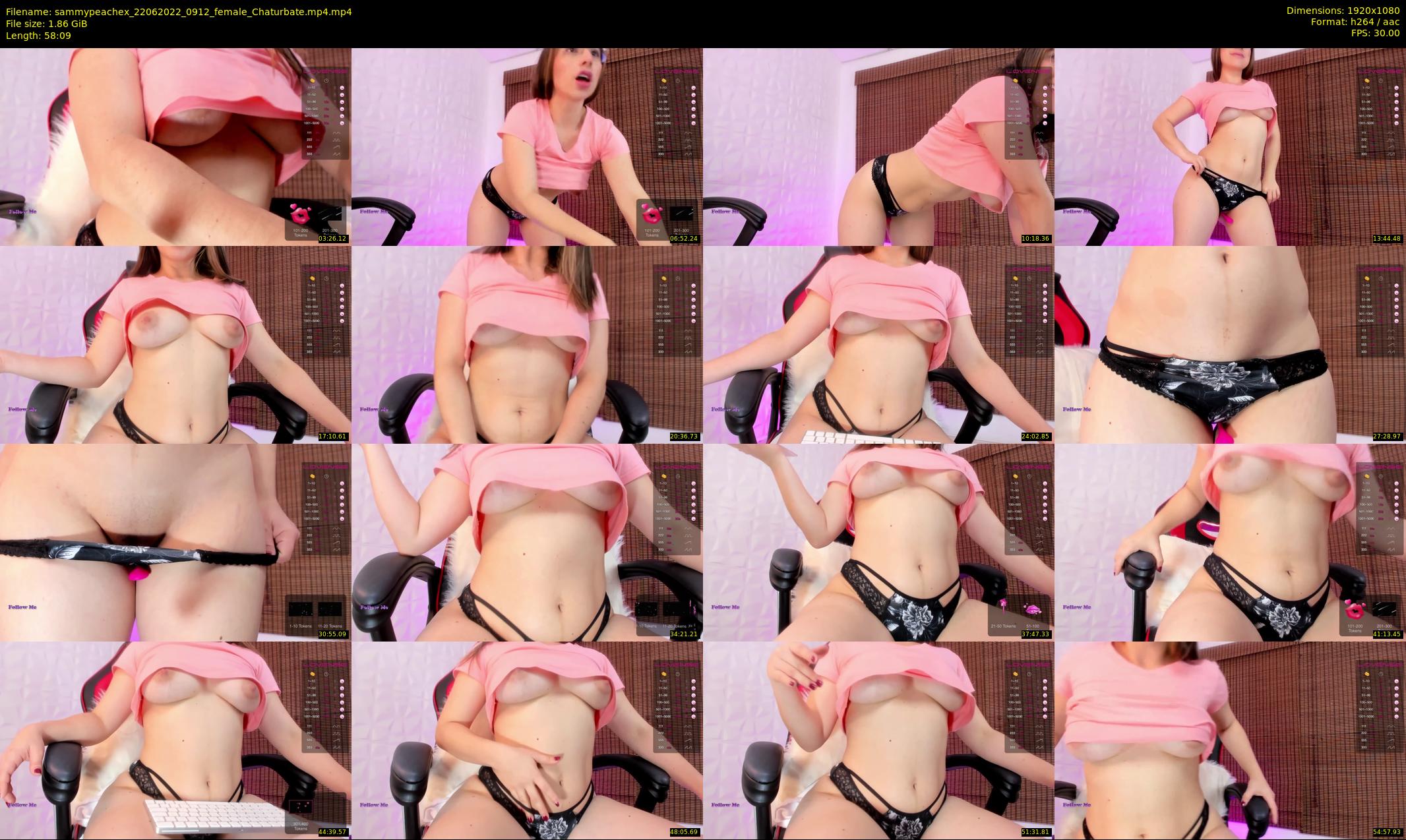 sammypeachex — 59 minute Chaturbate female cam show recording, 1080p, Jun 22, 2022