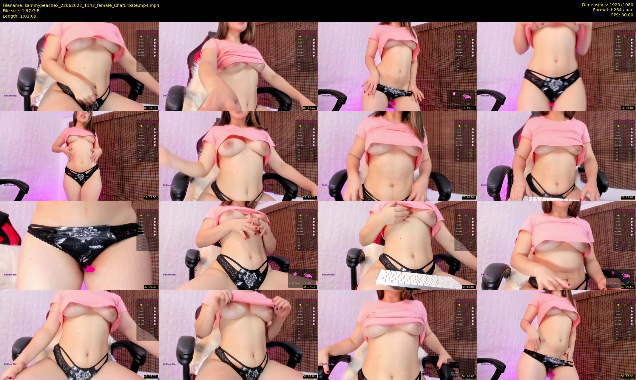 sammypeachex — 62 minute Chaturbate female cam show recording, 1080p, Jun 22, 2022