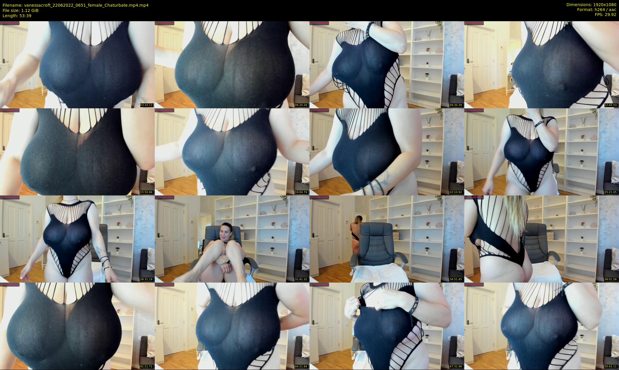 vanessacroft — 54 minute Chaturbate female cam show recording, 1080p, Jun 22, 2022