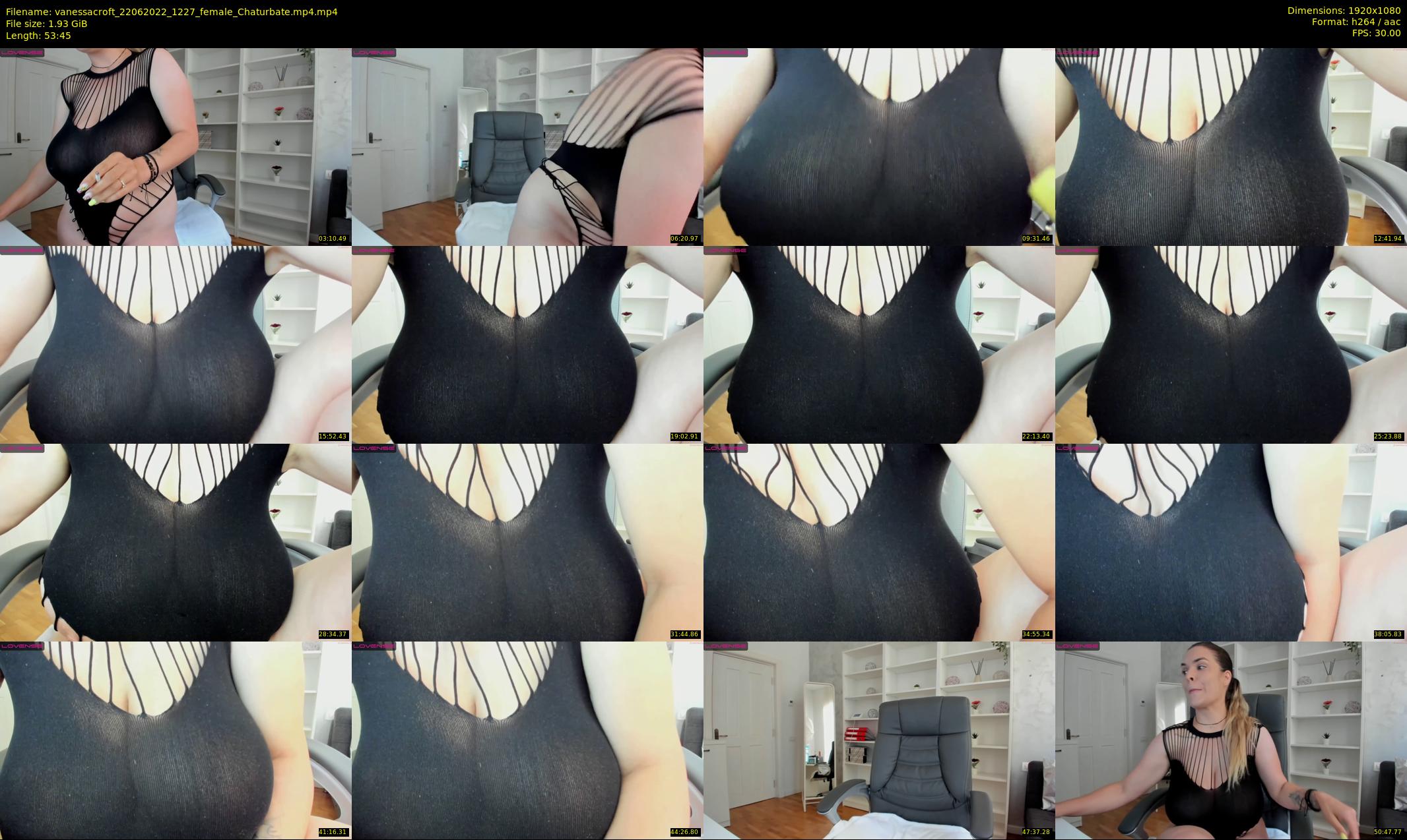 vanessacroft — 54 minute Chaturbate female cam show recording, 1080p, Jun 22, 2022