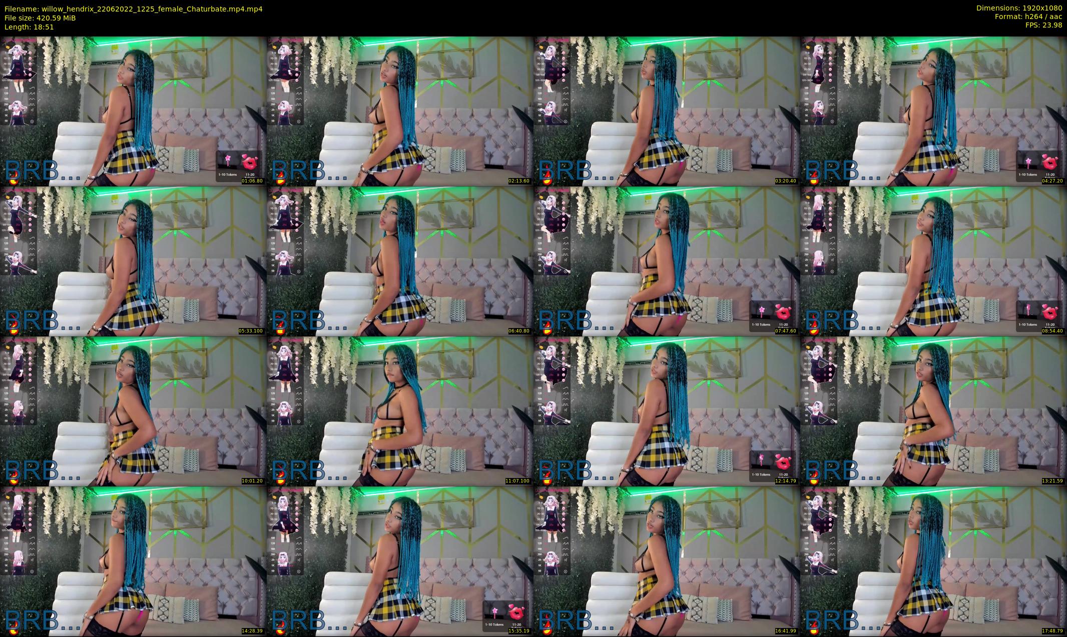 willow_hendrix — 19 minute Chaturbate female cam show recording, 1080p, Jun 22, 2022