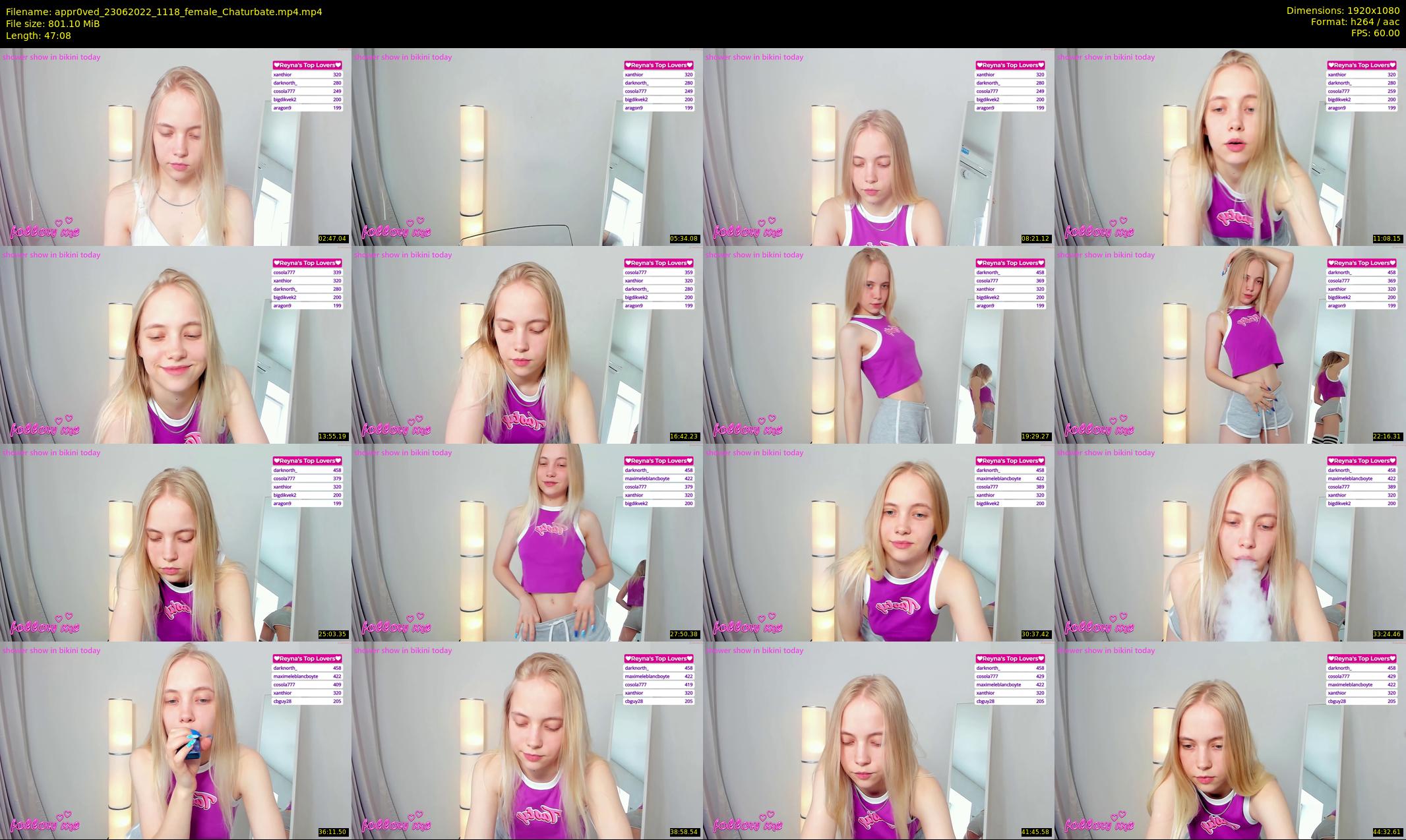 appr0ved — 48 minute Chaturbate female cam show recording, 1080p, Jun 23, 2022