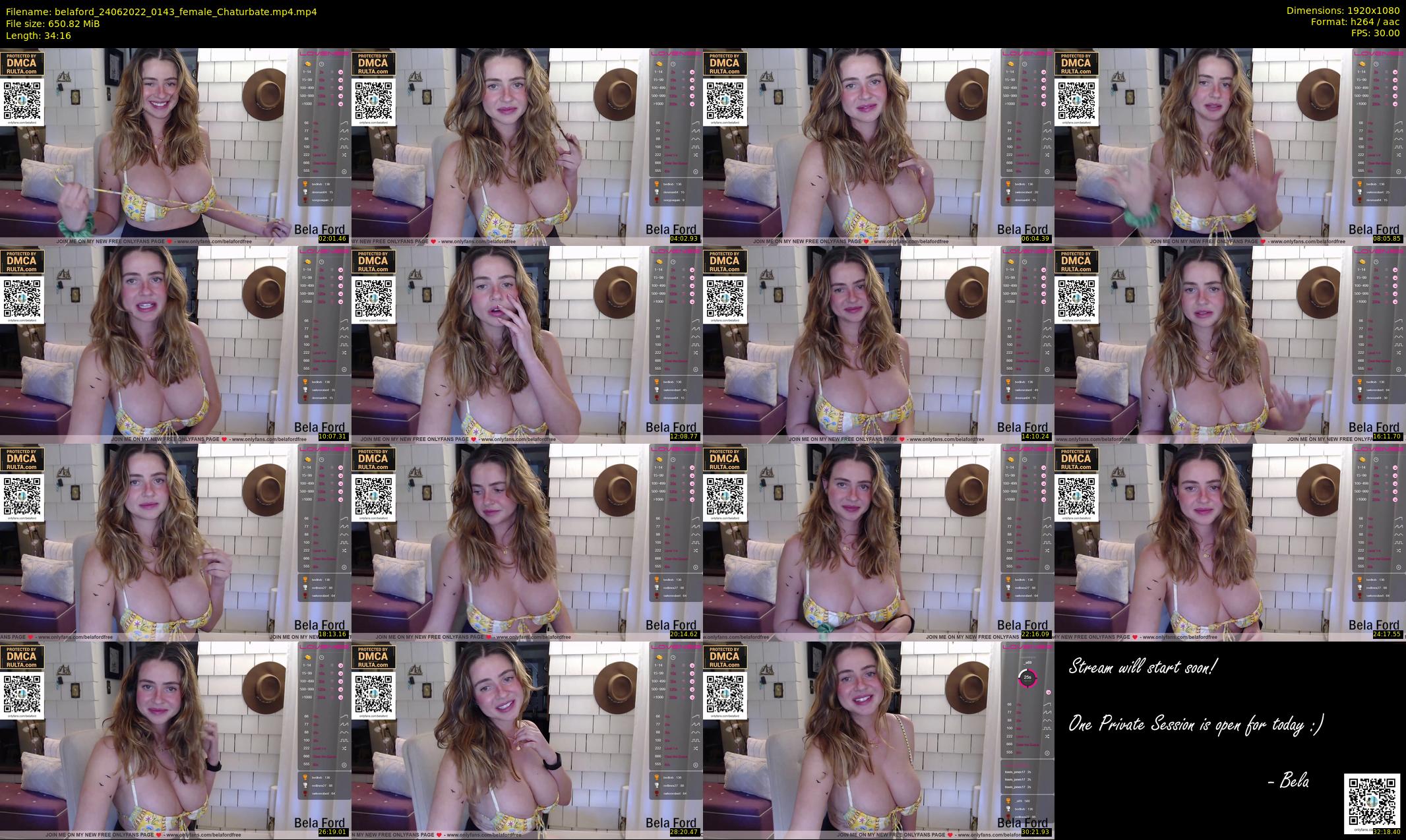 belaford — 35 minute Chaturbate female cam show recording, 1080p, Jun 24, 2022