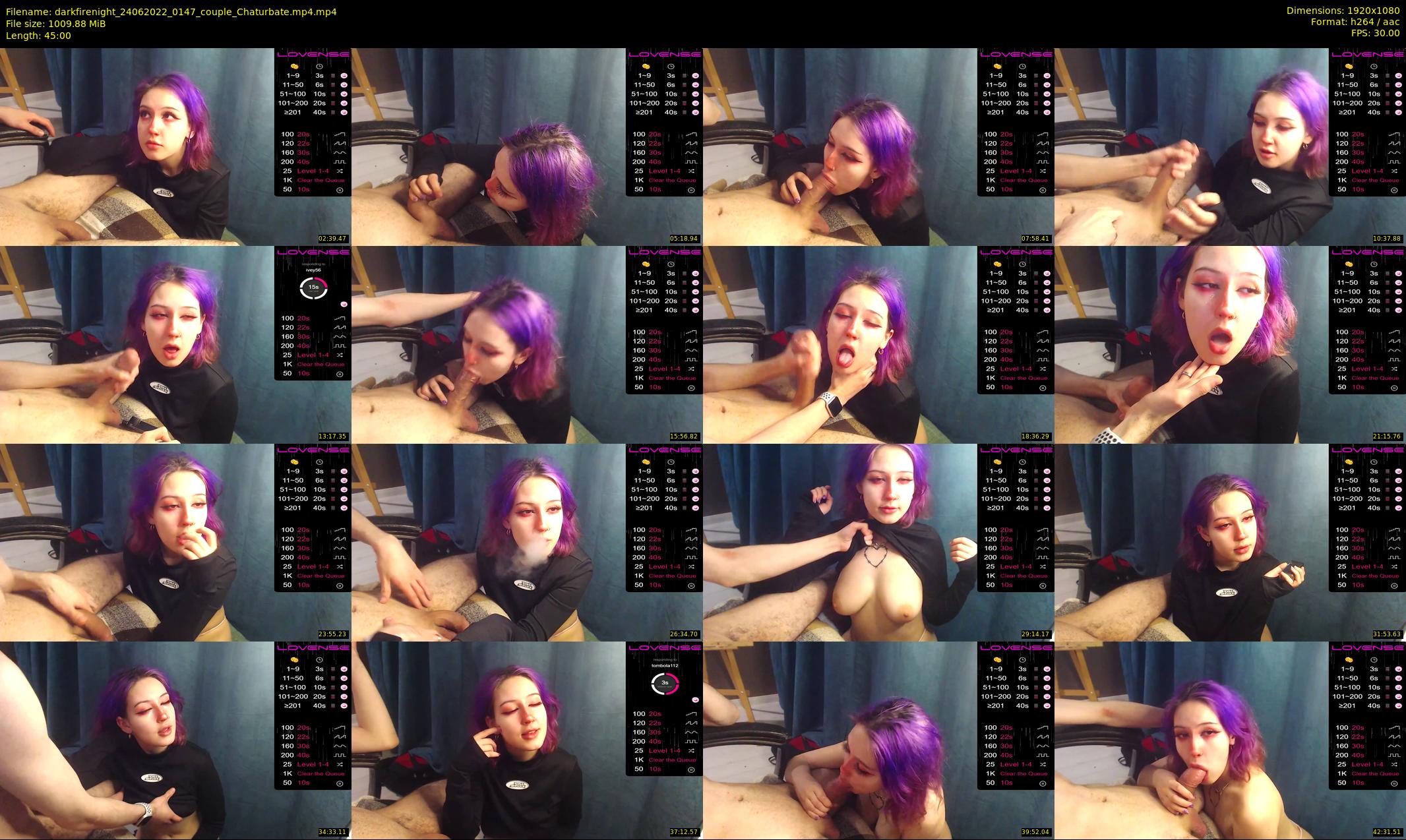 darkfirenight — 45 minute Chaturbate couple cam show recording, 1080p, Jun 24, 2022