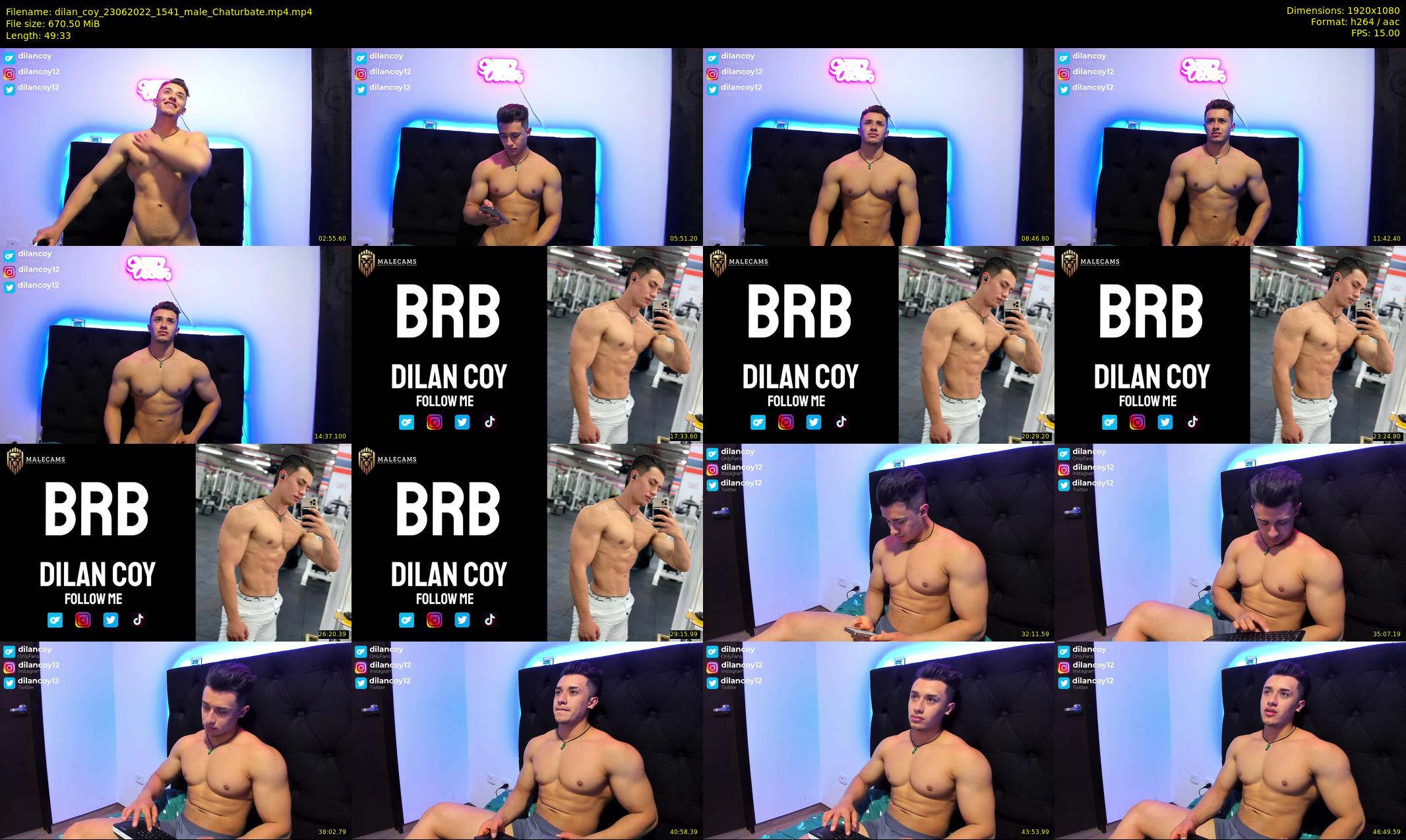 dilan_coy — 50 minute Chaturbate male cam show recording, 1080p, Jun 23, 2022