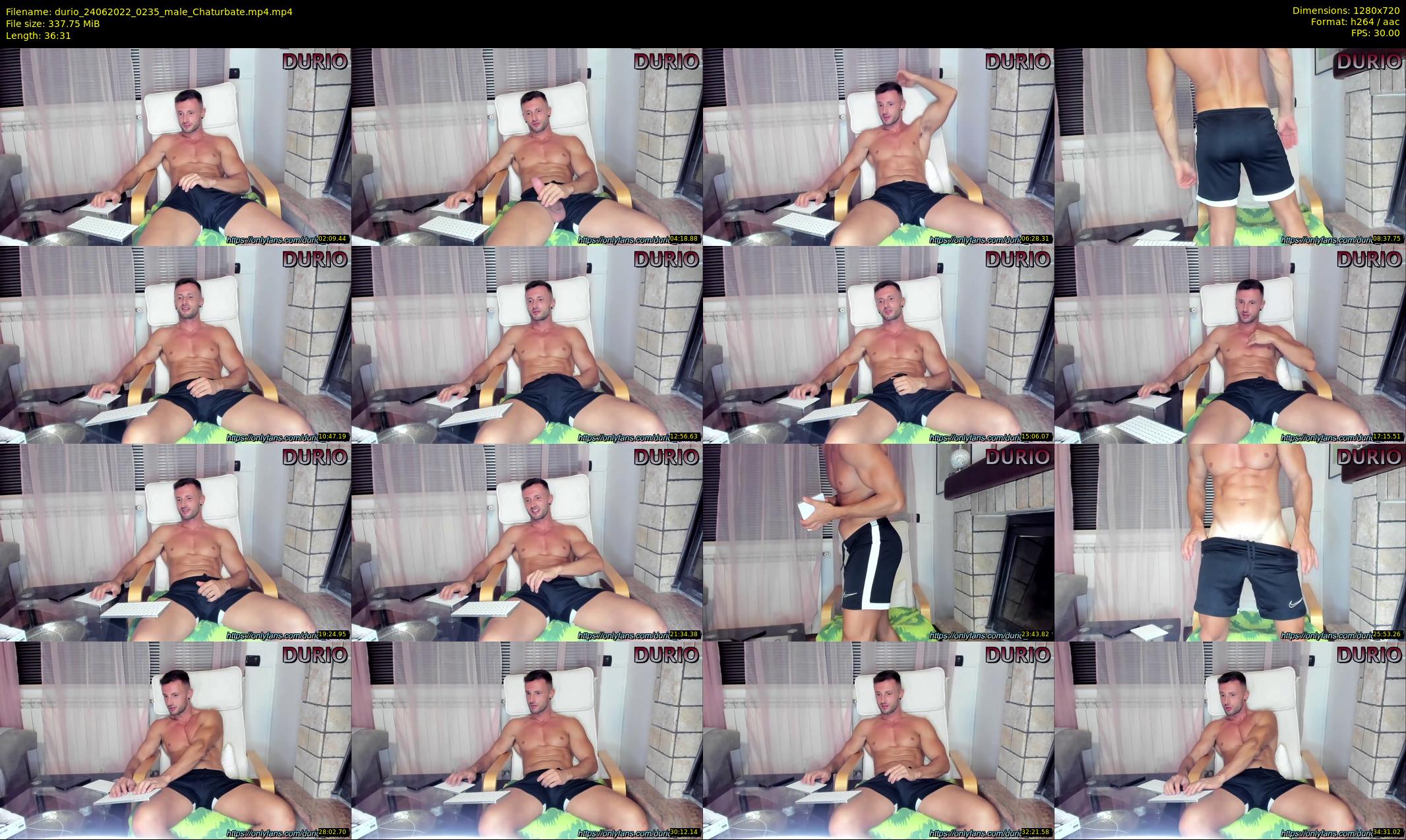 durio — 37 minute Chaturbate male cam show recording, 720p, Jun 24, 2022
