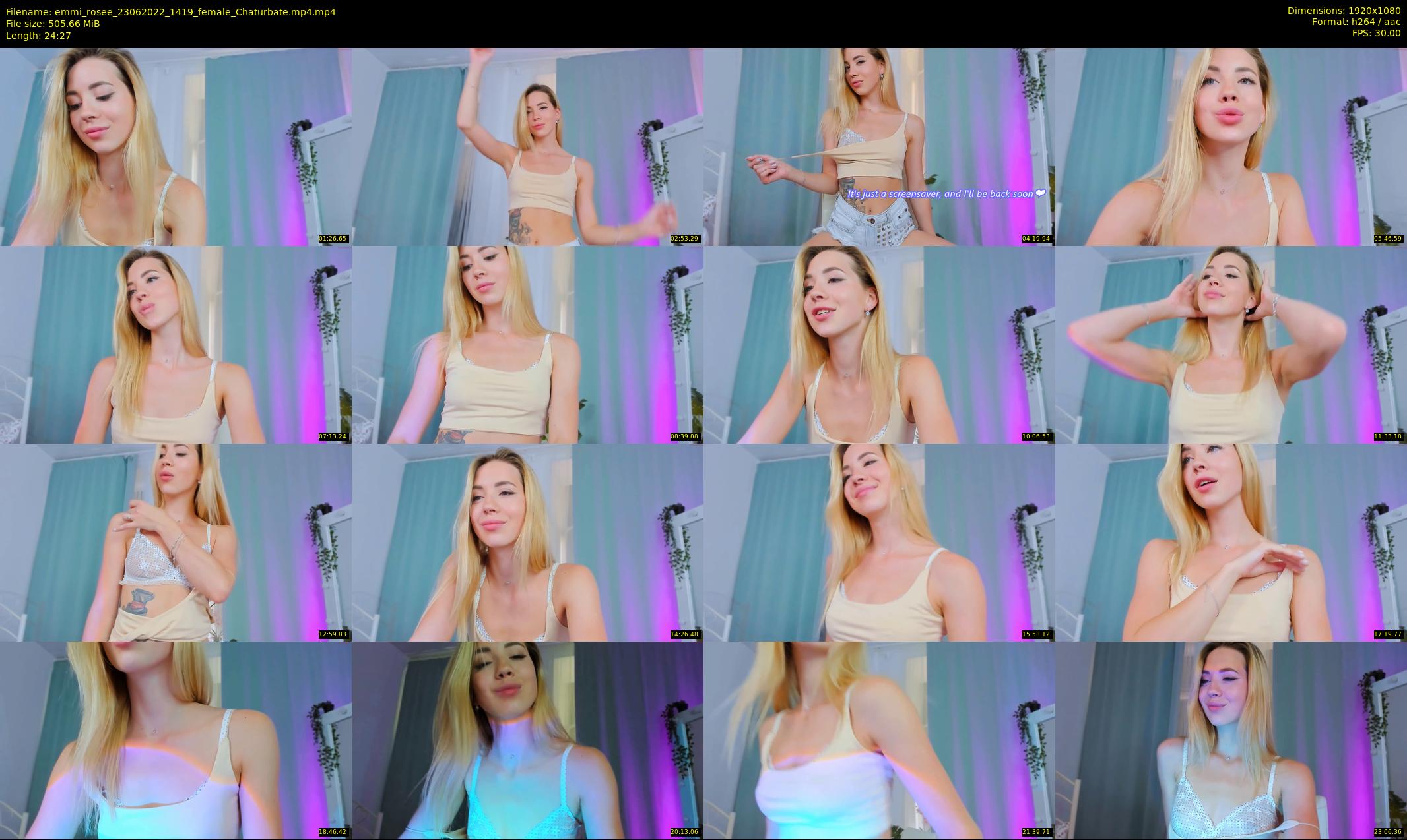 emmi_rosee — 25 minute Chaturbate female cam show recording, 1080p, Jun 23, 2022