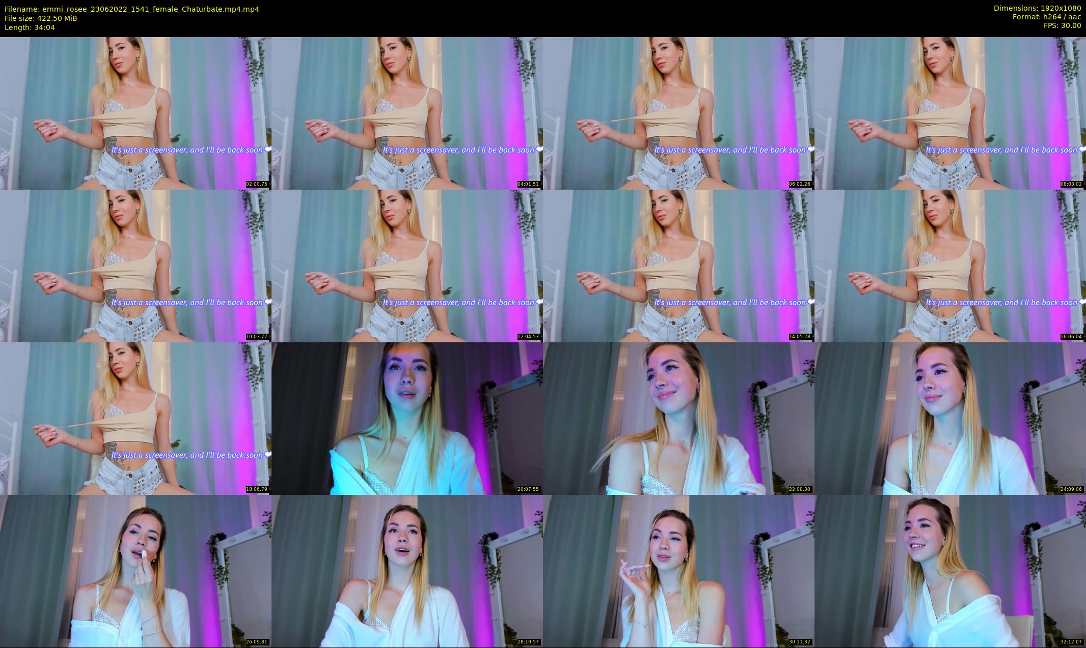 emmi_rosee — 35 minute Chaturbate female cam show recording, 1080p, Jun 23, 2022