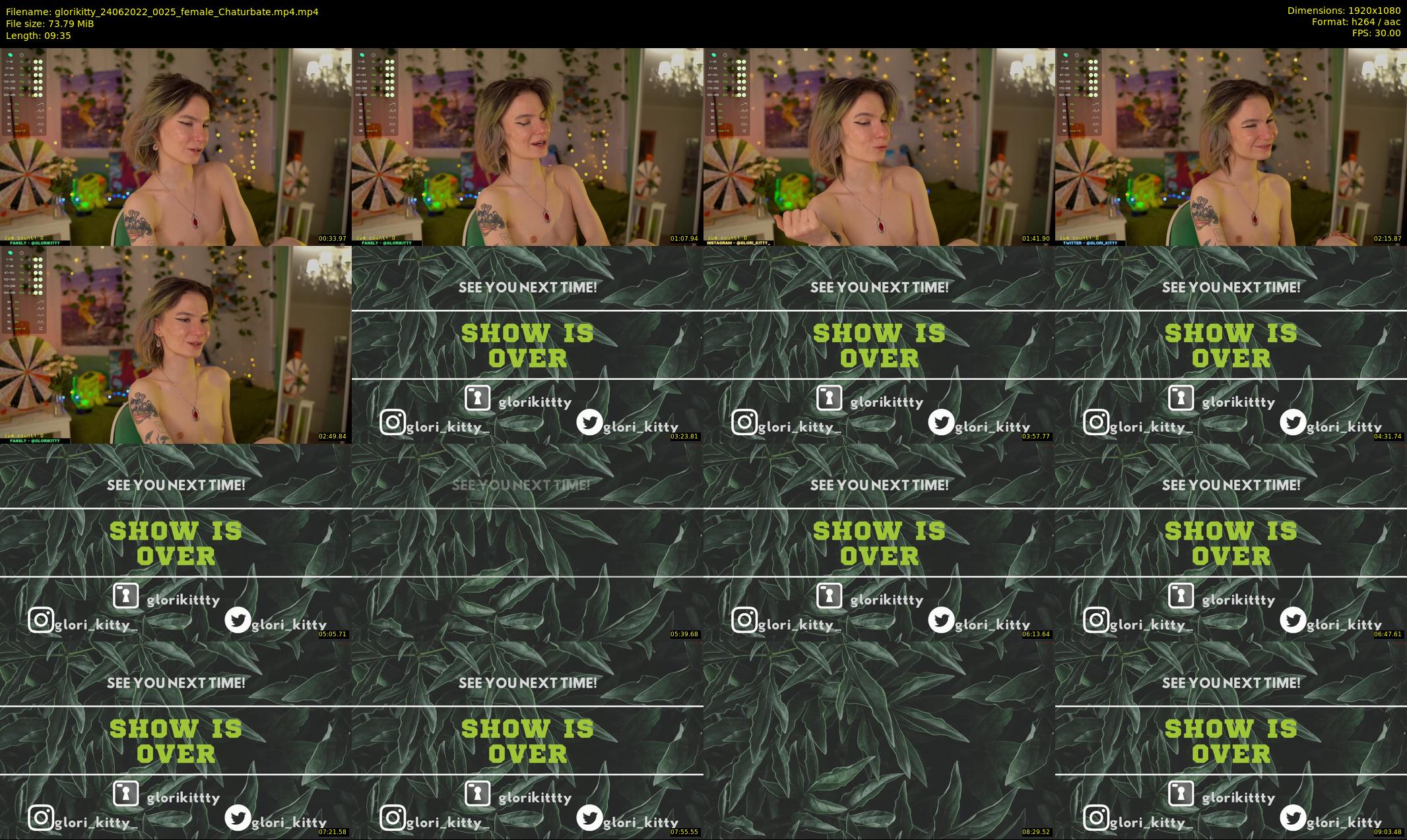 glorikitty — 10 minute Chaturbate female cam show recording, 1080p, Jun 24, 2022