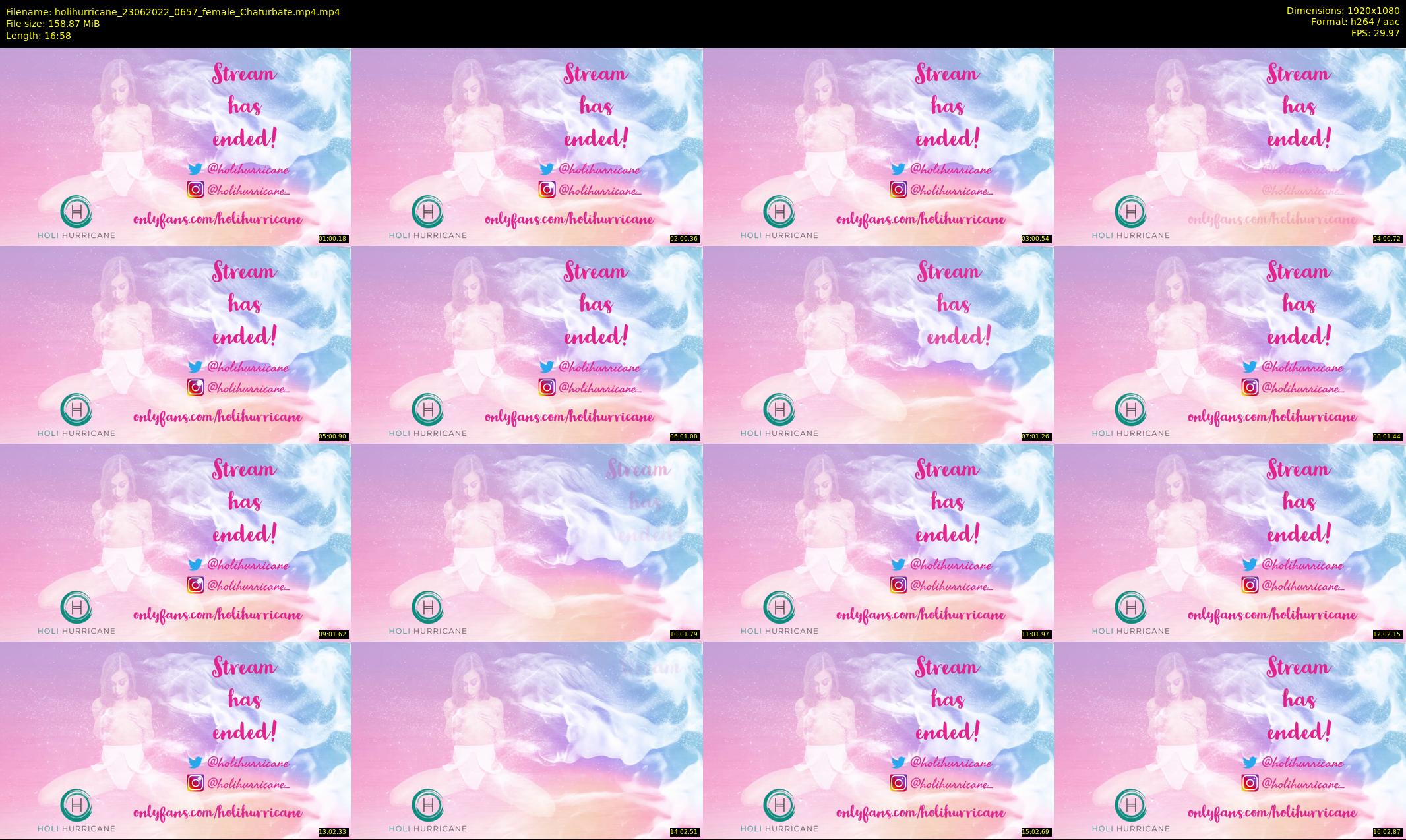 holihurricane — 17 minute Chaturbate female cam show recording, 1080p, Jun 23, 2022