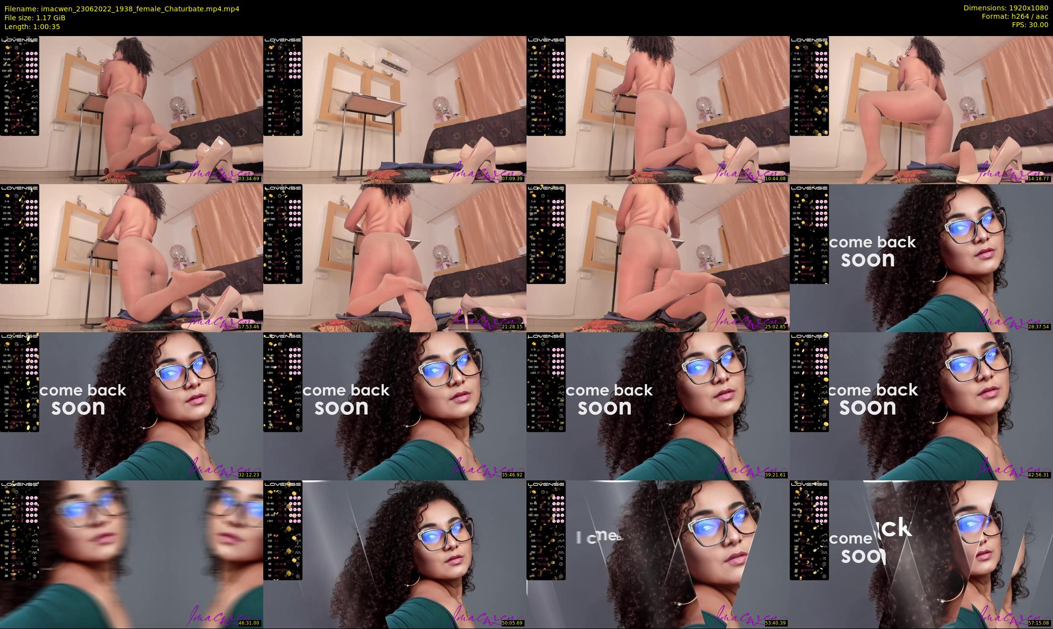 imacwen — 61 minute Chaturbate female cam show recording, 1080p, Jun 23, 2022