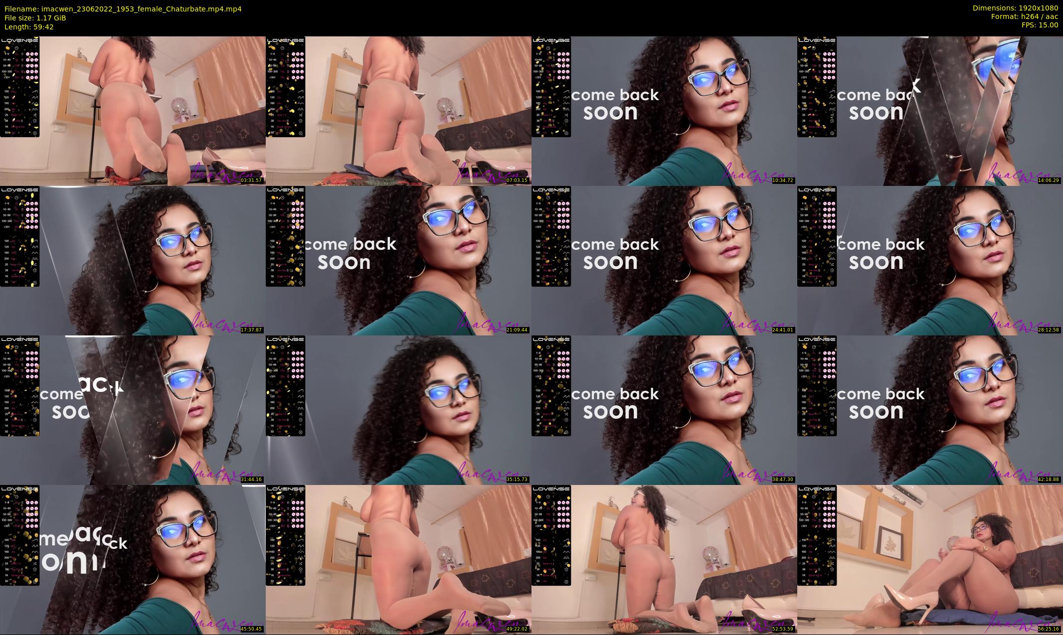 imacwen — 60 minute Chaturbate female cam show recording, 1080p, Jun 23, 2022