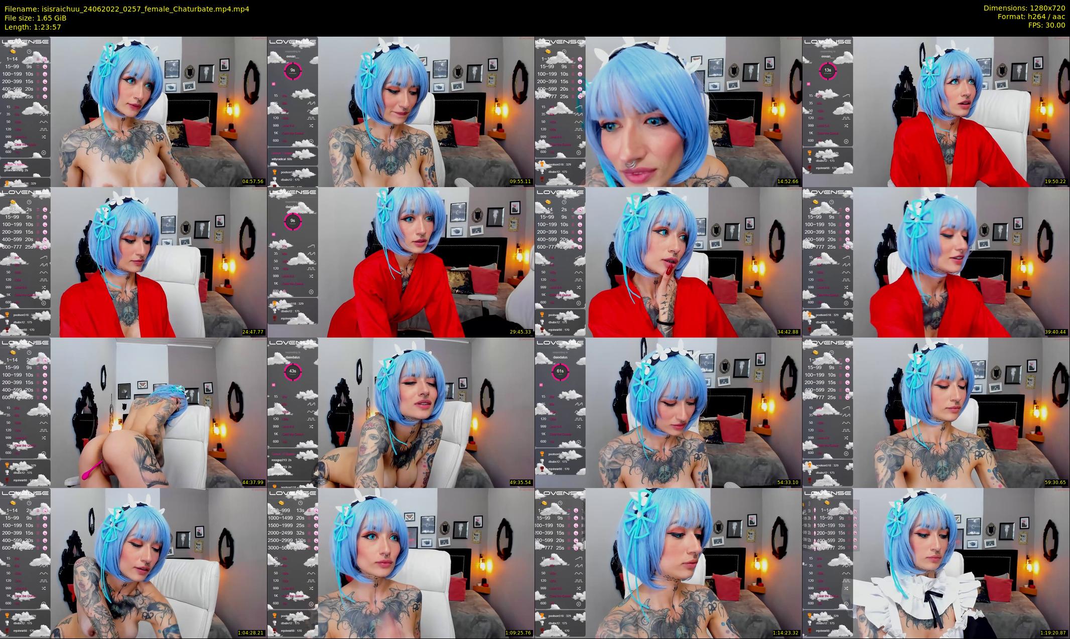 isisraichuu — 84 minute Chaturbate female cam show recording, 720p, Jun 24, 2022