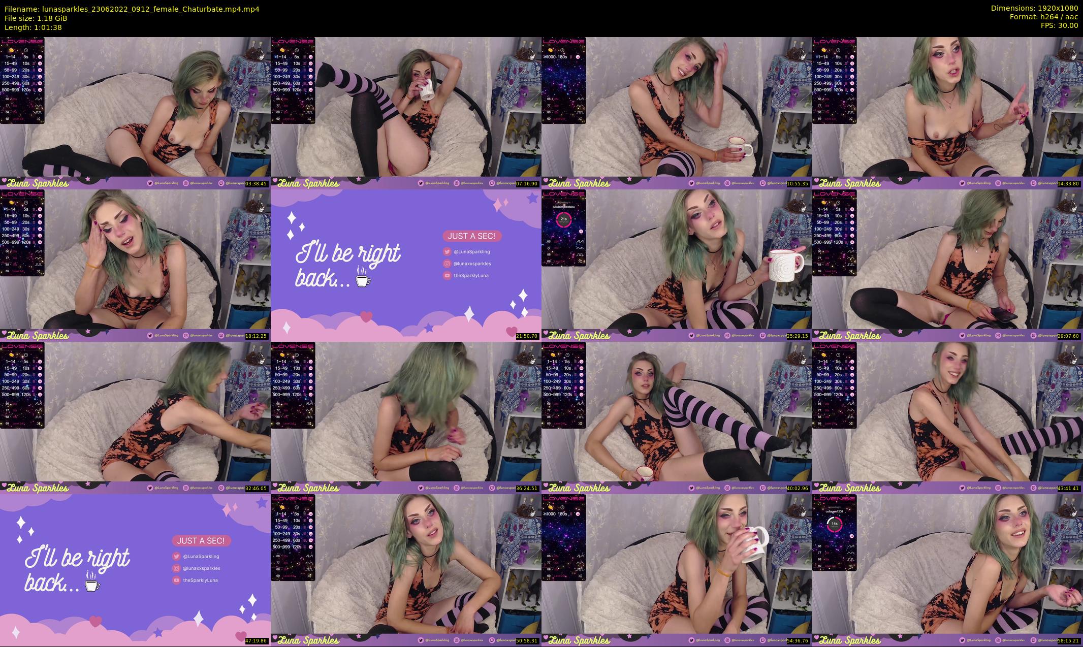 lunasparkles — 62 minute Chaturbate female cam show recording, 1080p, Jun 23, 2022