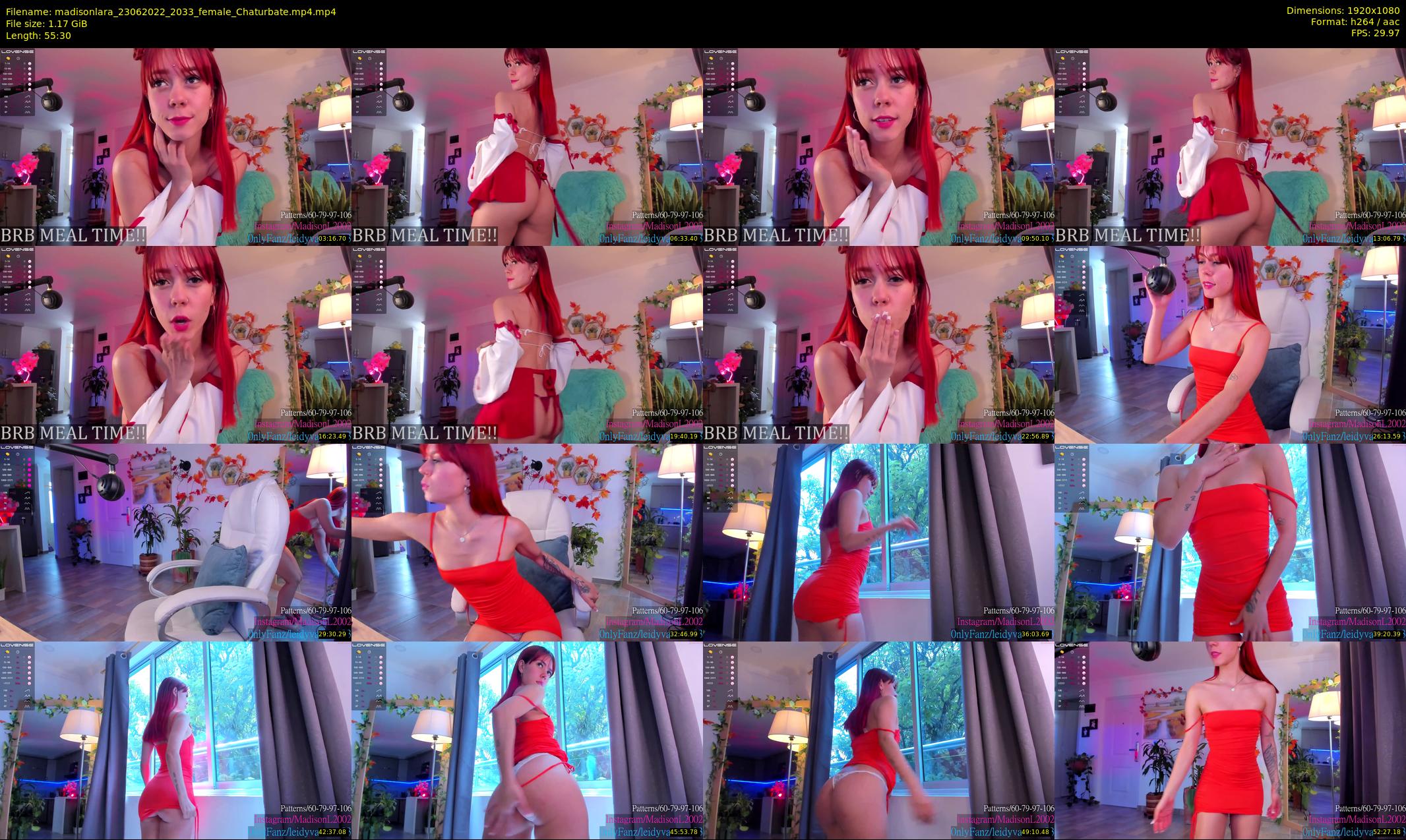 madisonlara — 56 minute Chaturbate female cam show recording, 1080p, Jun 23, 2022