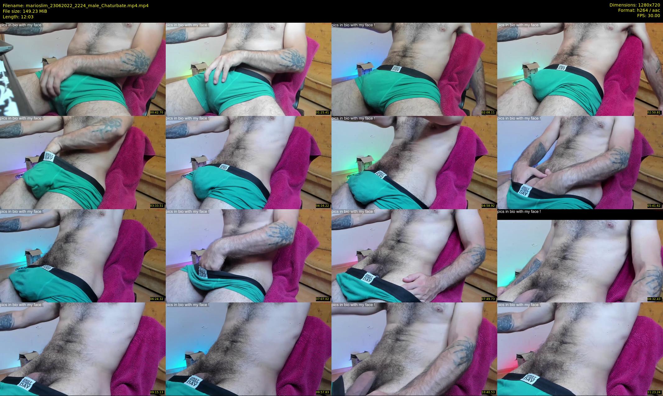 marioslim — 13 minute Chaturbate male cam show recording, 720p, Jun 23, 2022