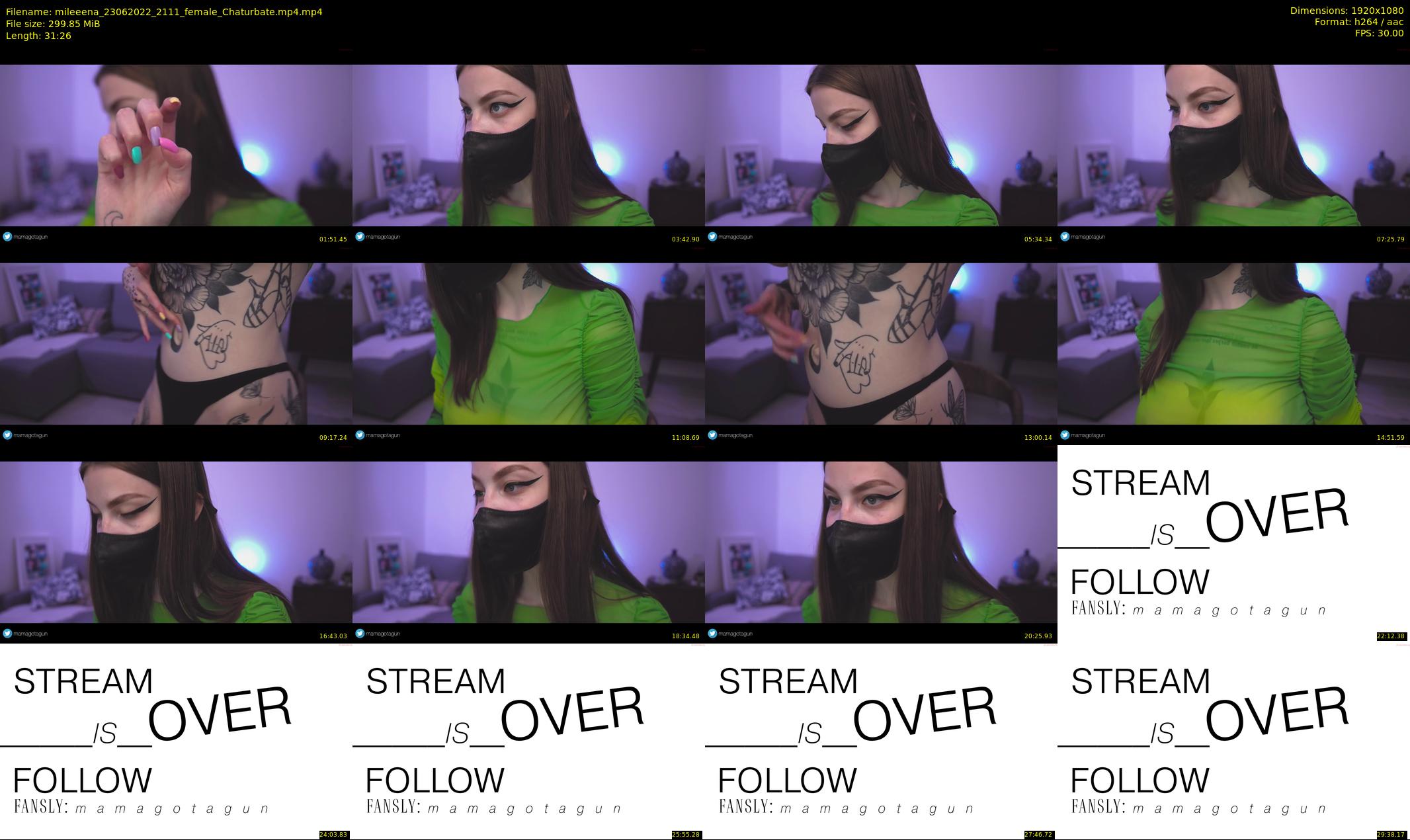 mileeena — 32 minute Chaturbate female cam show recording, 1080p, Jun 23, 2022
