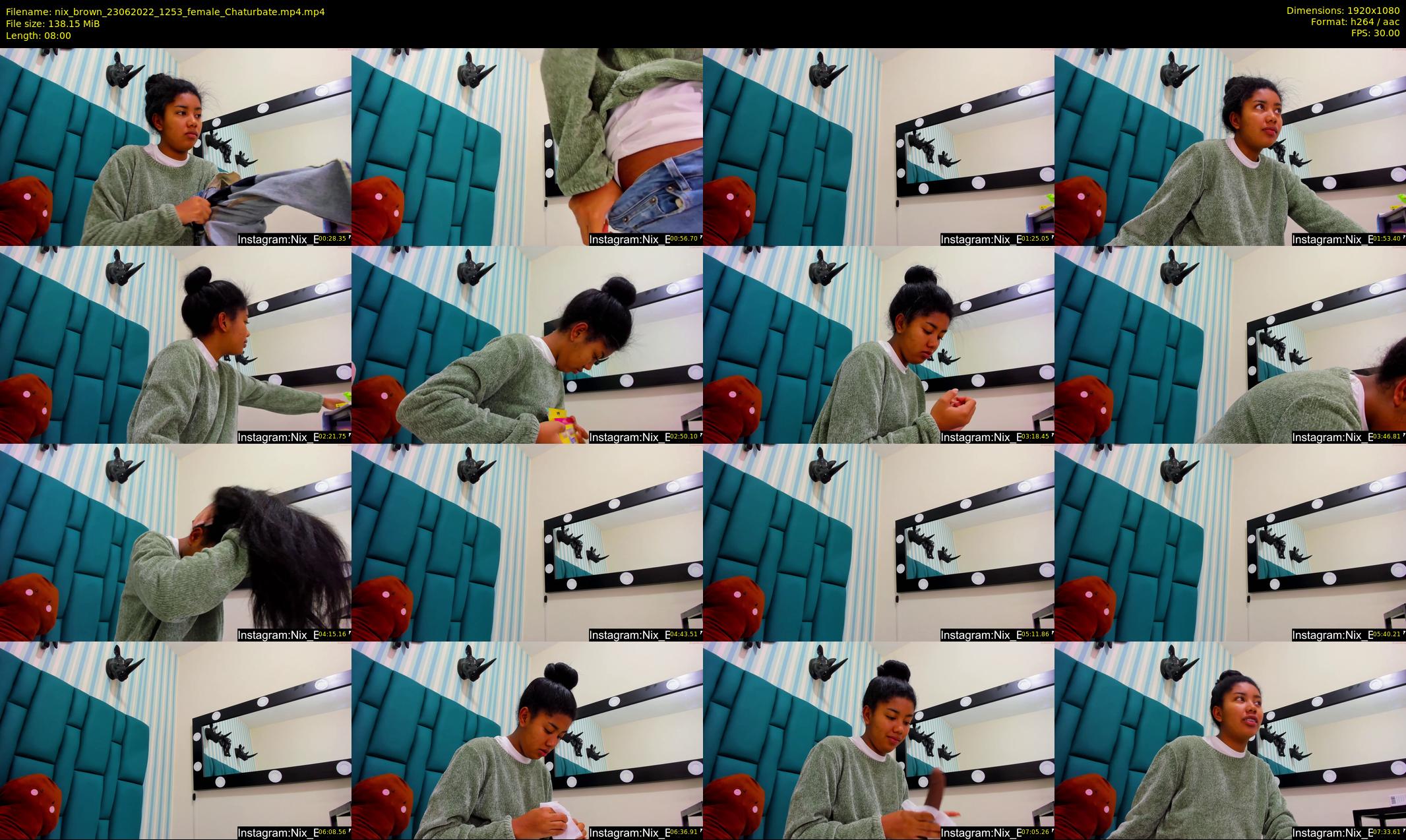 nix_brown — 8 minute Chaturbate female cam show recording, 1080p, Jun 23, 2022