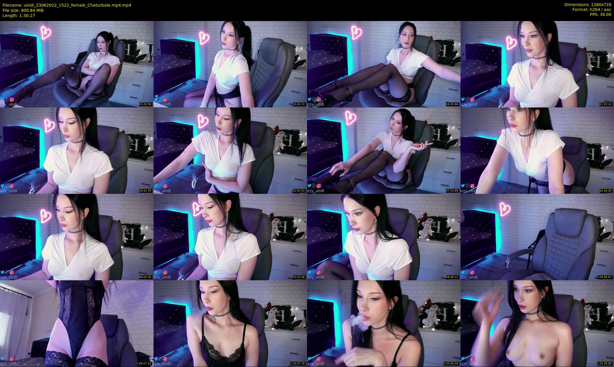 uindi — 91 minute Chaturbate female cam show recording, 720p, Jun 23, 2022