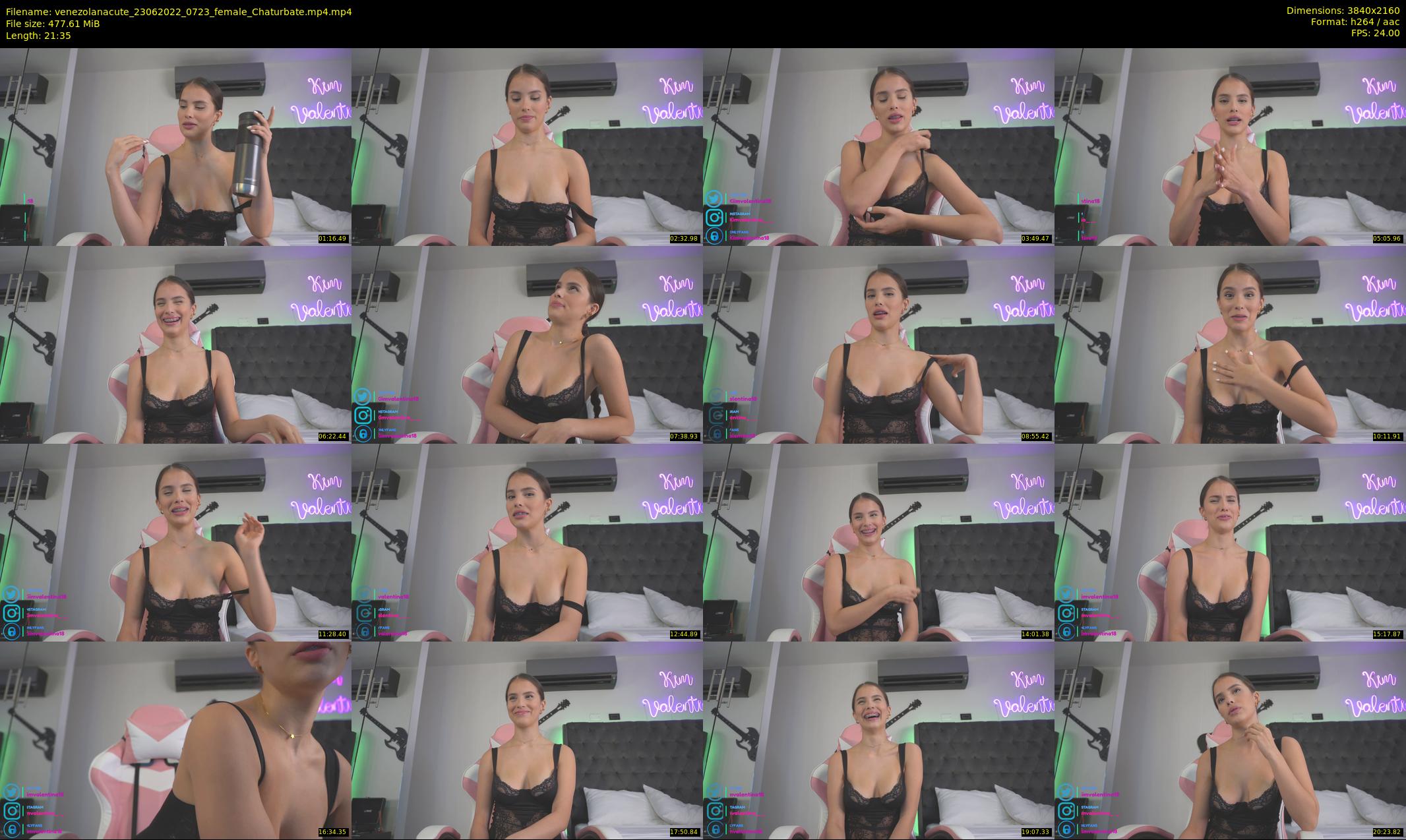 venezolanacute — 22 minute Chaturbate female cam show recording, 4K, Jun 23, 2022