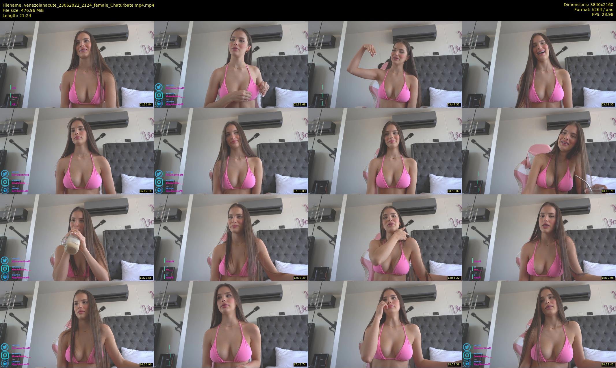 venezolanacute — 22 minute Chaturbate female cam show recording, 4K, Jun 23, 2022